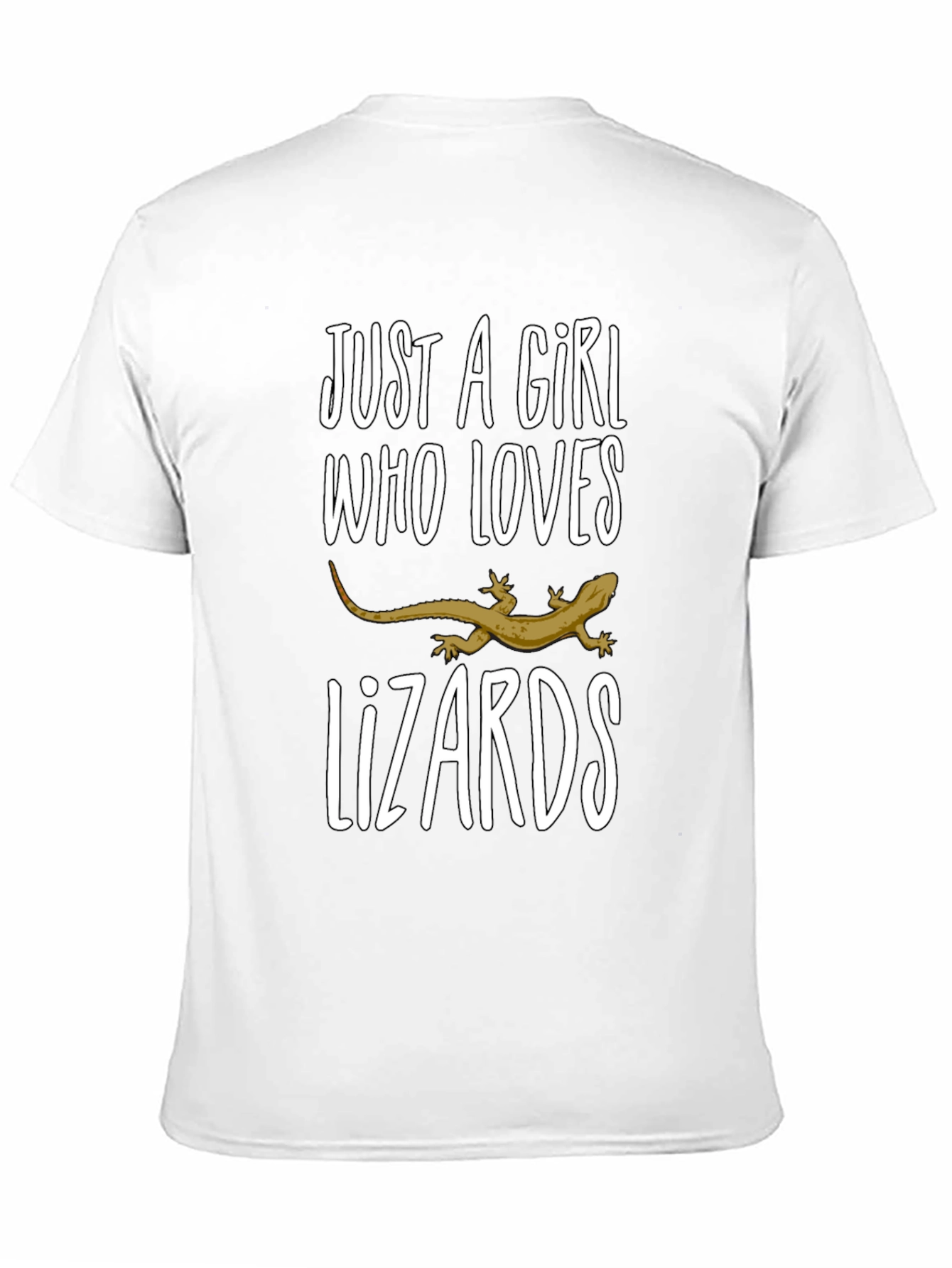Girl Loves Lizards Black T-Shirt