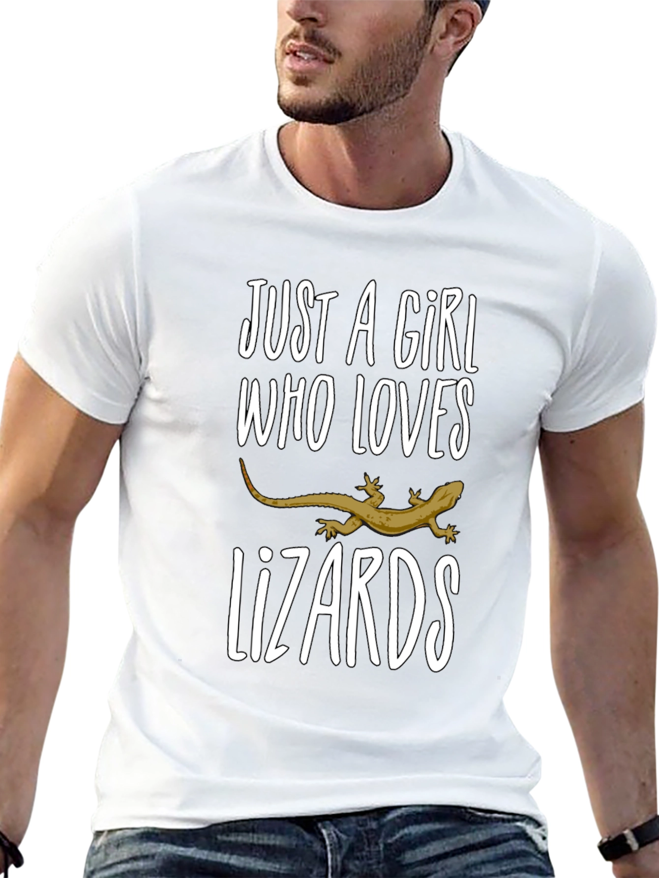 Girl Loves Lizards Black T-Shirt