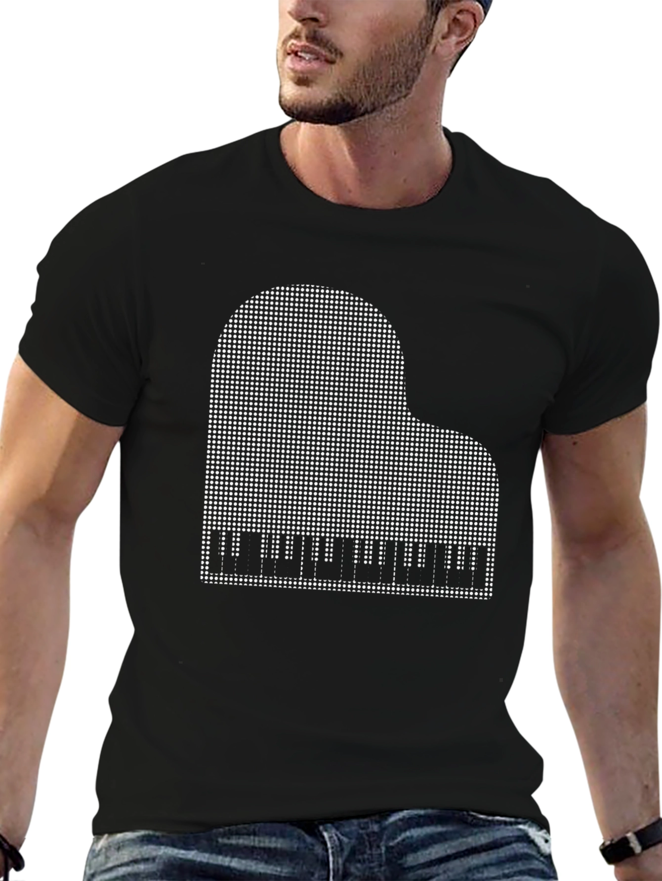 Piano Graphic Tee - Music Lovers T-Shirt