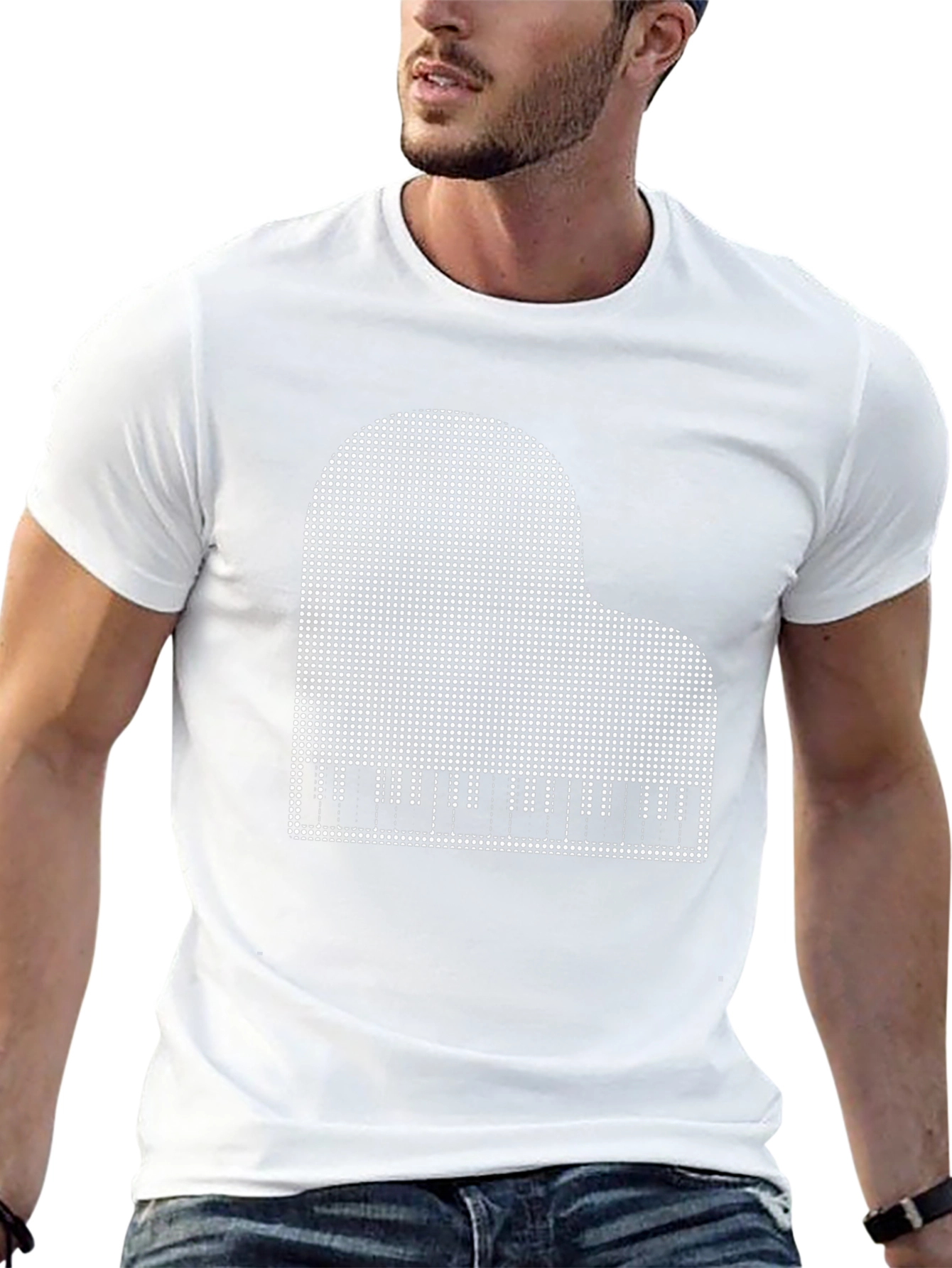 Piano Graphic Tee - Music Lovers T-Shirt