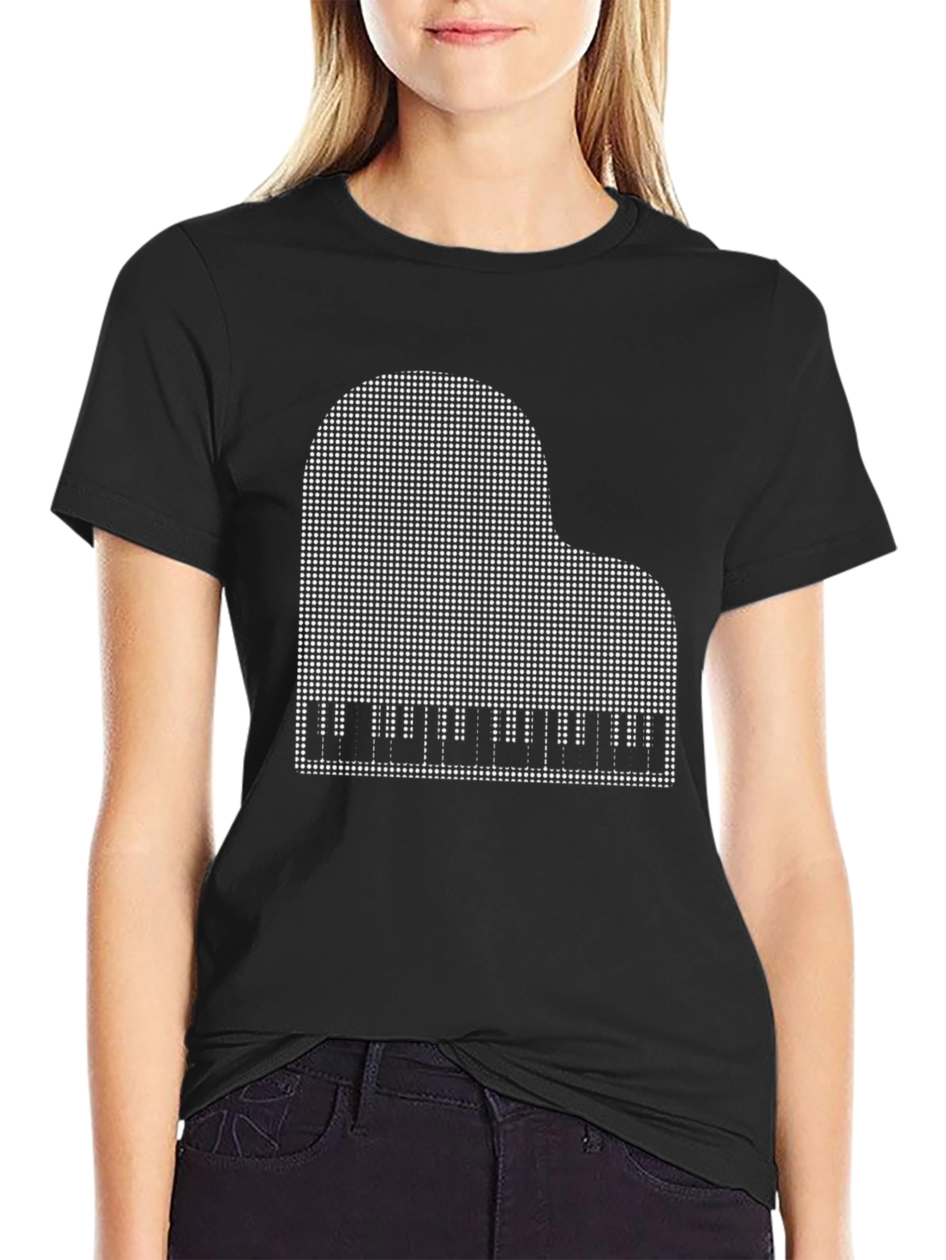 Piano Graphic Tee - Music Lovers T-Shirt