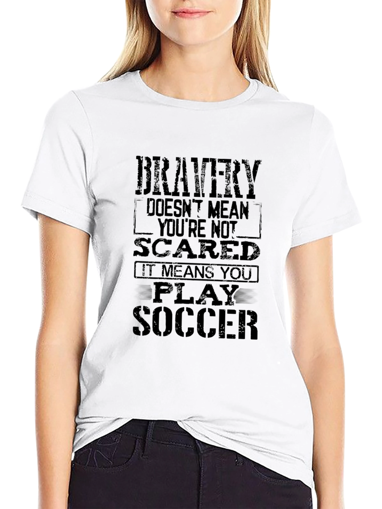 Bravery Soccer T-Shirt - Black Graphic Tee