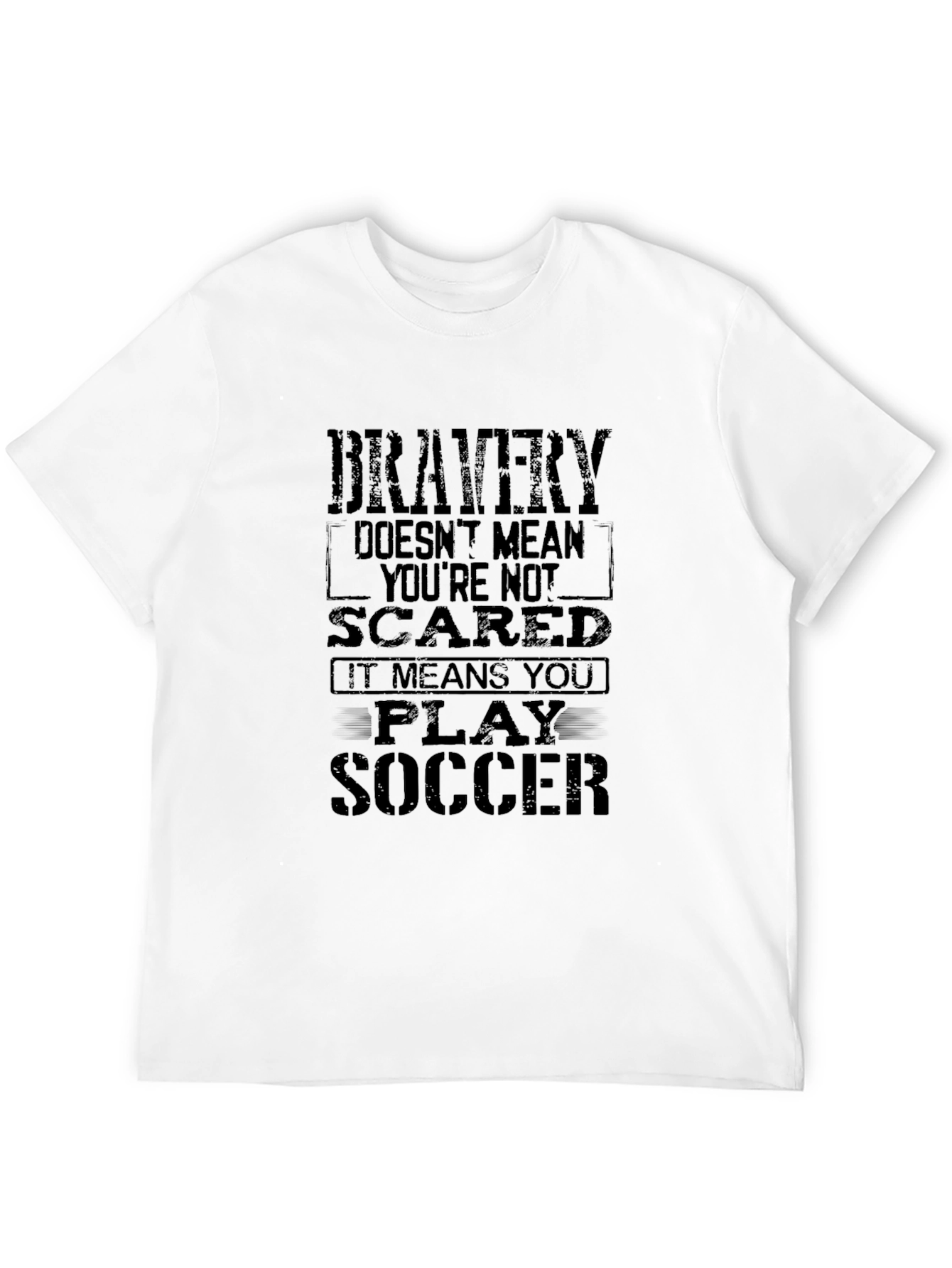 Bravery Soccer T-Shirt - Black Graphic Tee