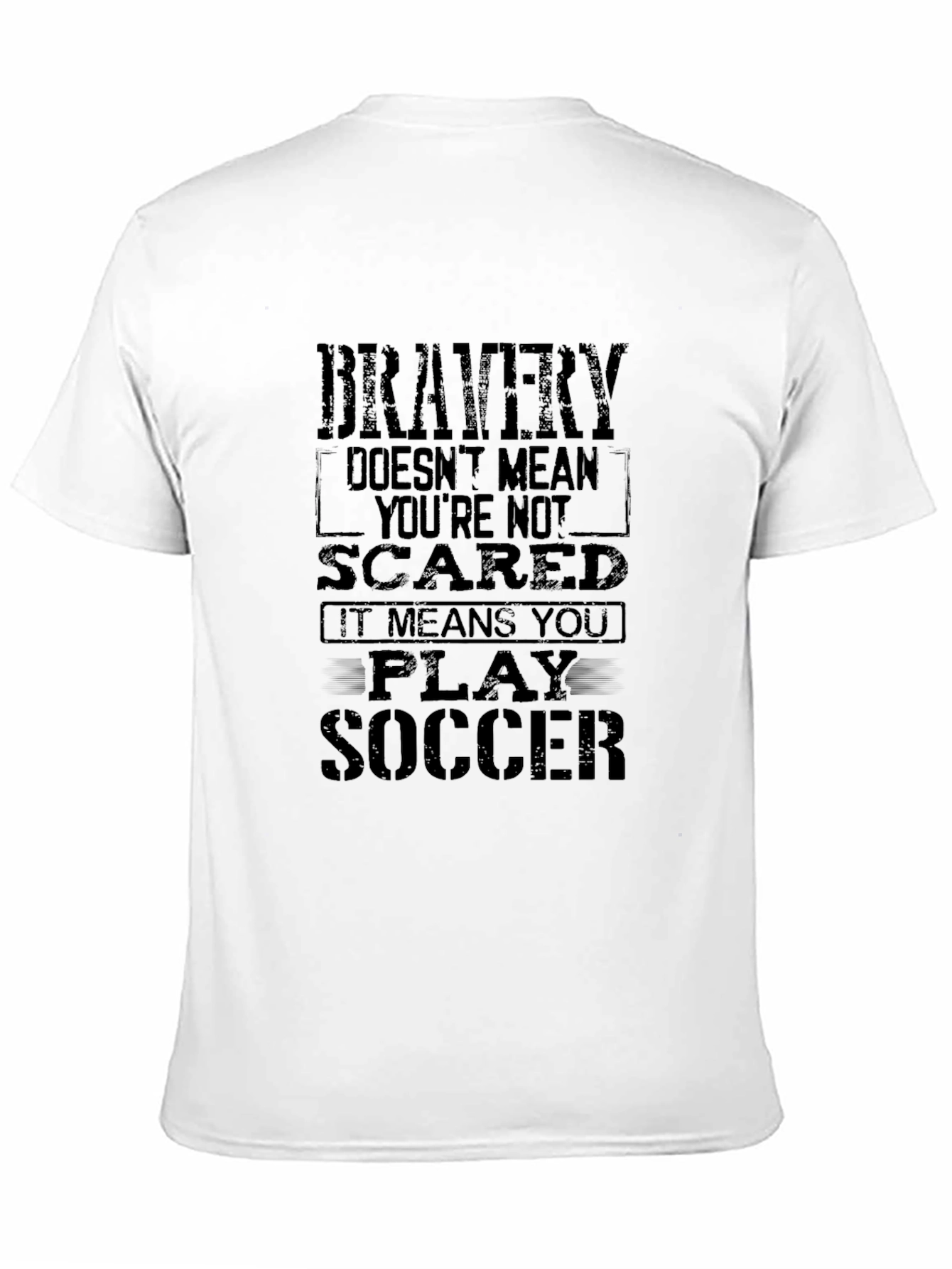 Bravery Soccer T-Shirt - Black Graphic Tee