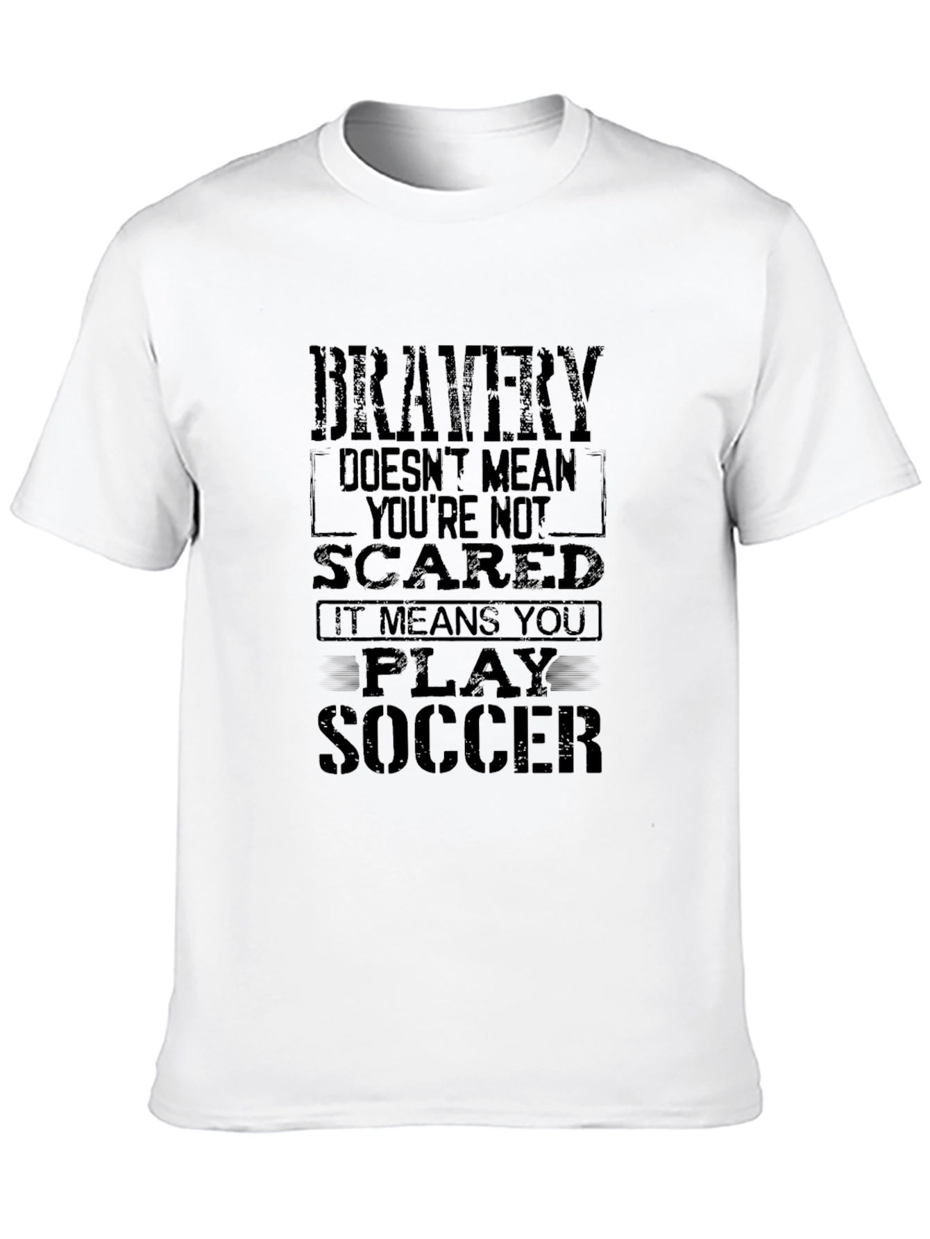 Bravery Soccer T-Shirt - Black Graphic Tee