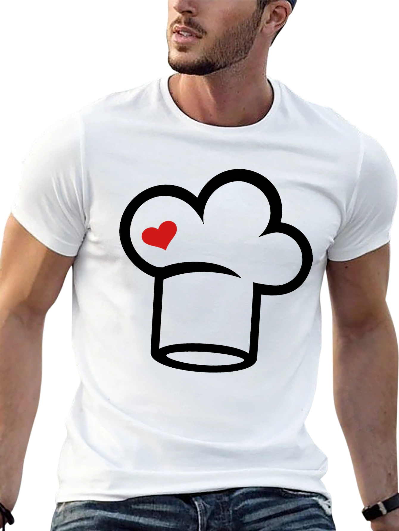 Chef Hat Heart Graphic Tee - Culinary Passion