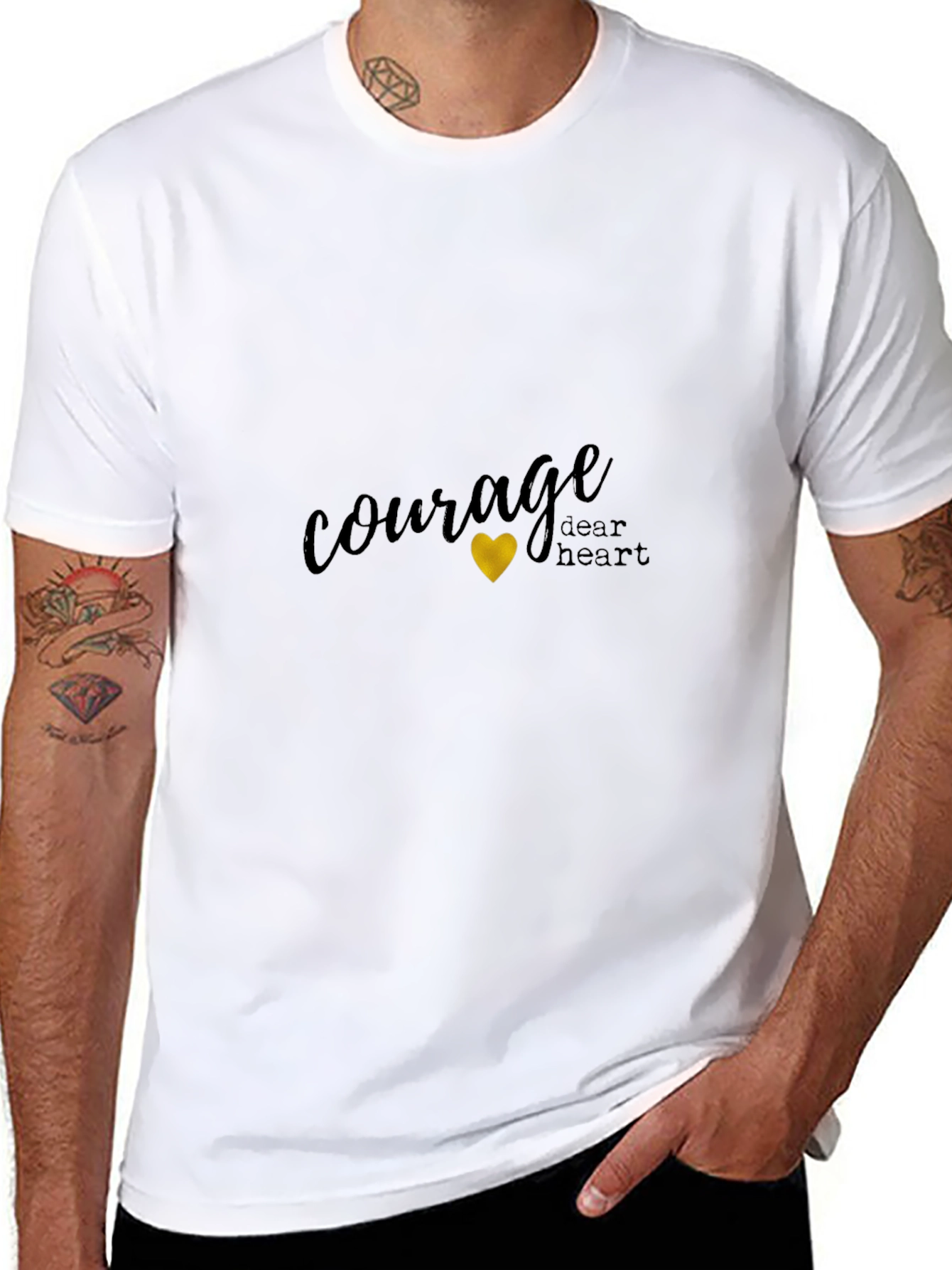 Courage Dear Heart Black Graphic Tee