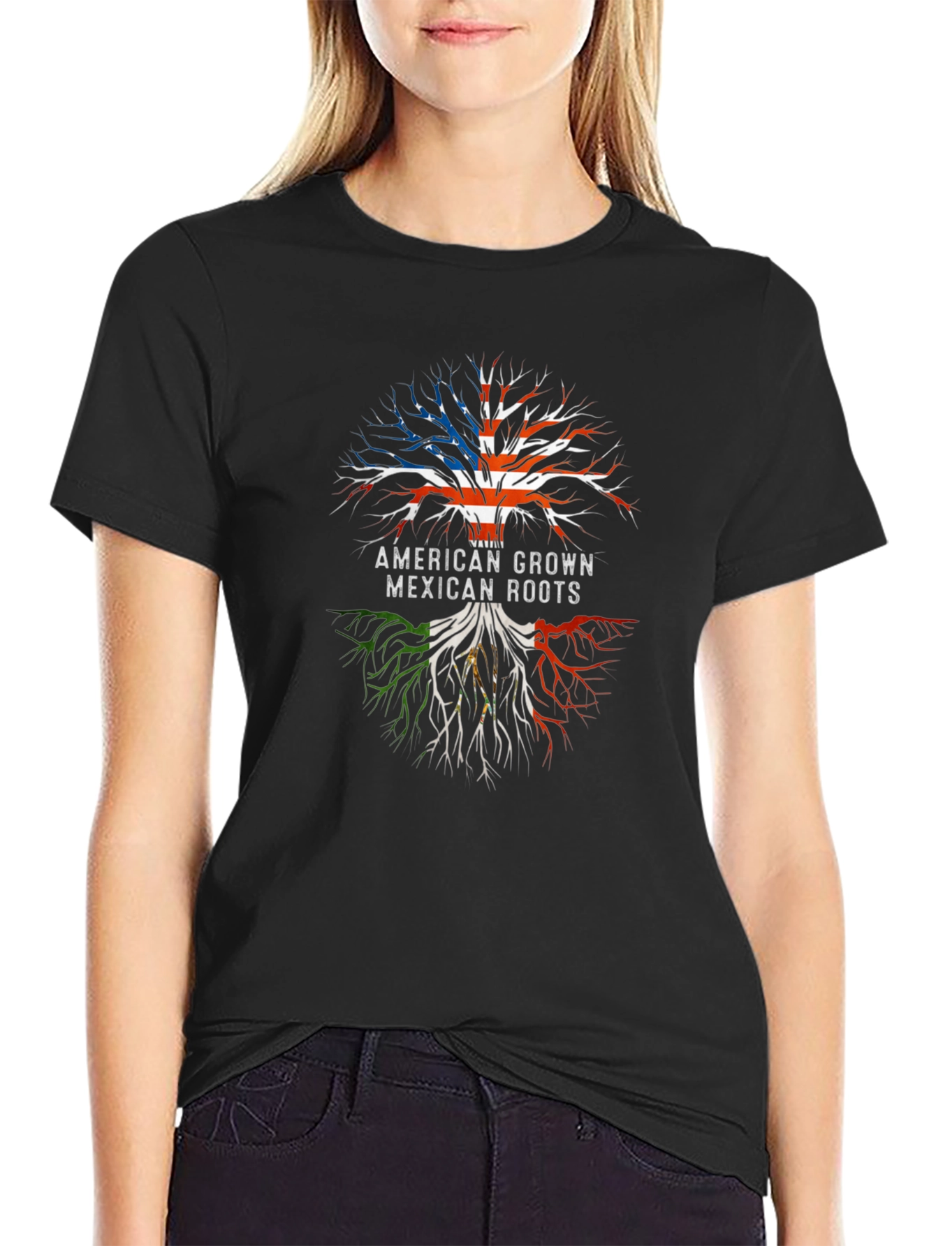 American Grown Mexican Roots T-Shirt