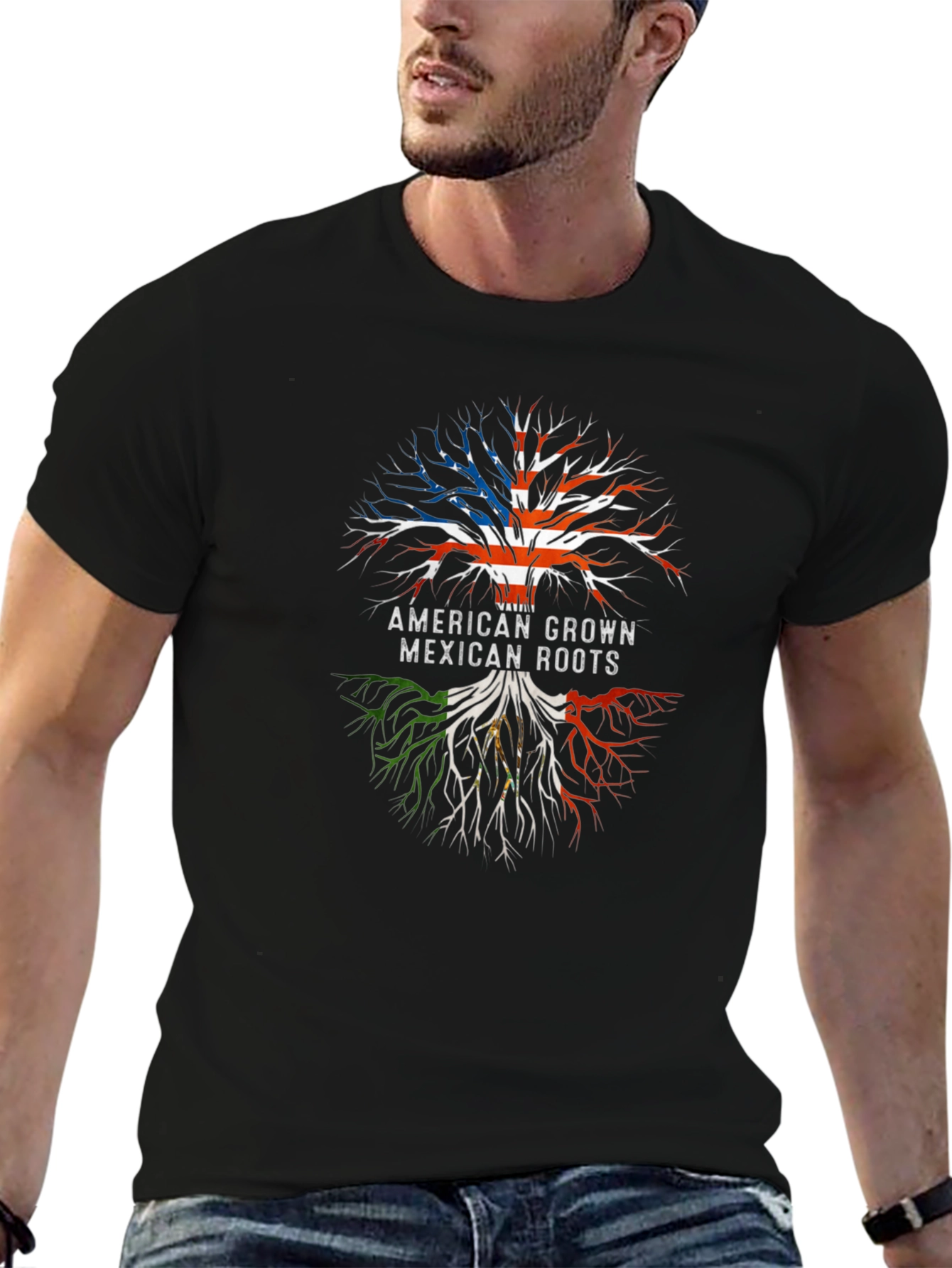 American Grown Mexican Roots T-Shirt