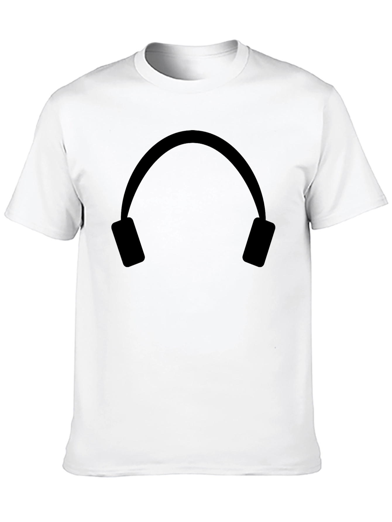 Black Headphone Graphic T-Shirt - Music Lover Tee