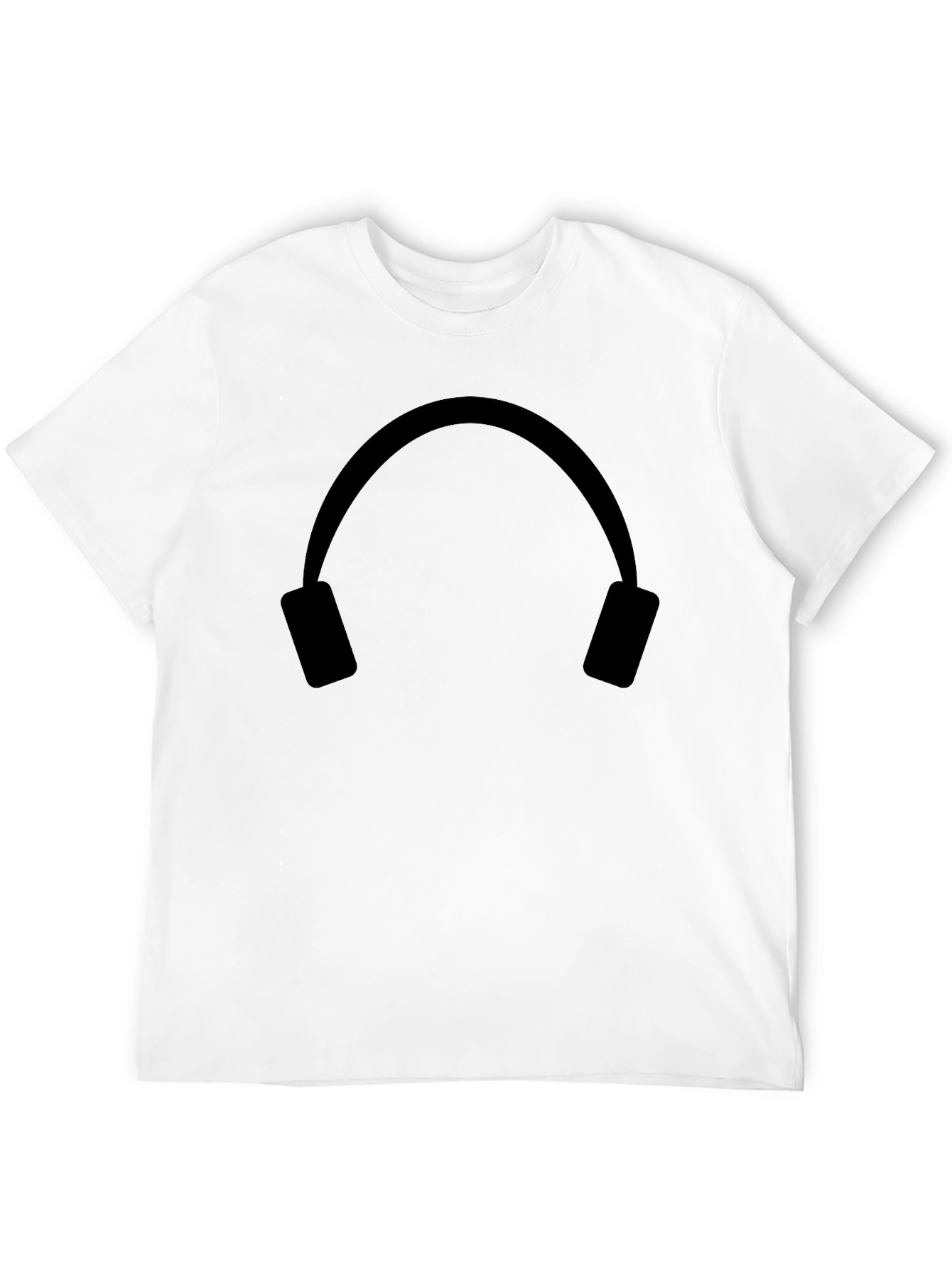 Black Headphone Graphic T-Shirt - Music Lover Tee