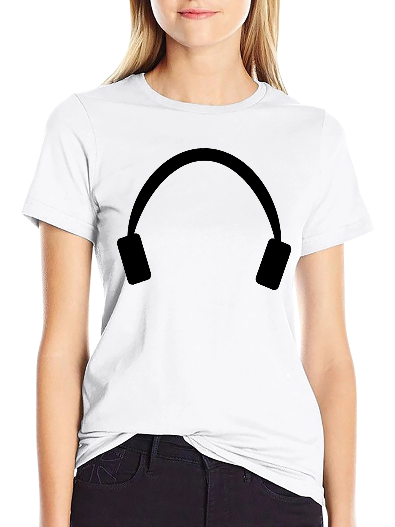 Black Headphone Graphic T-Shirt - Music Lover Tee