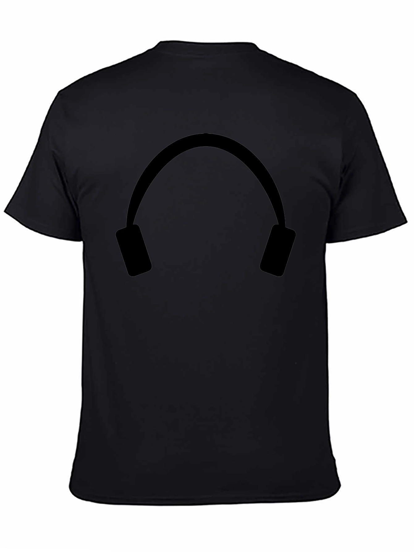 Black Headphone Graphic T-Shirt - Music Lover Tee