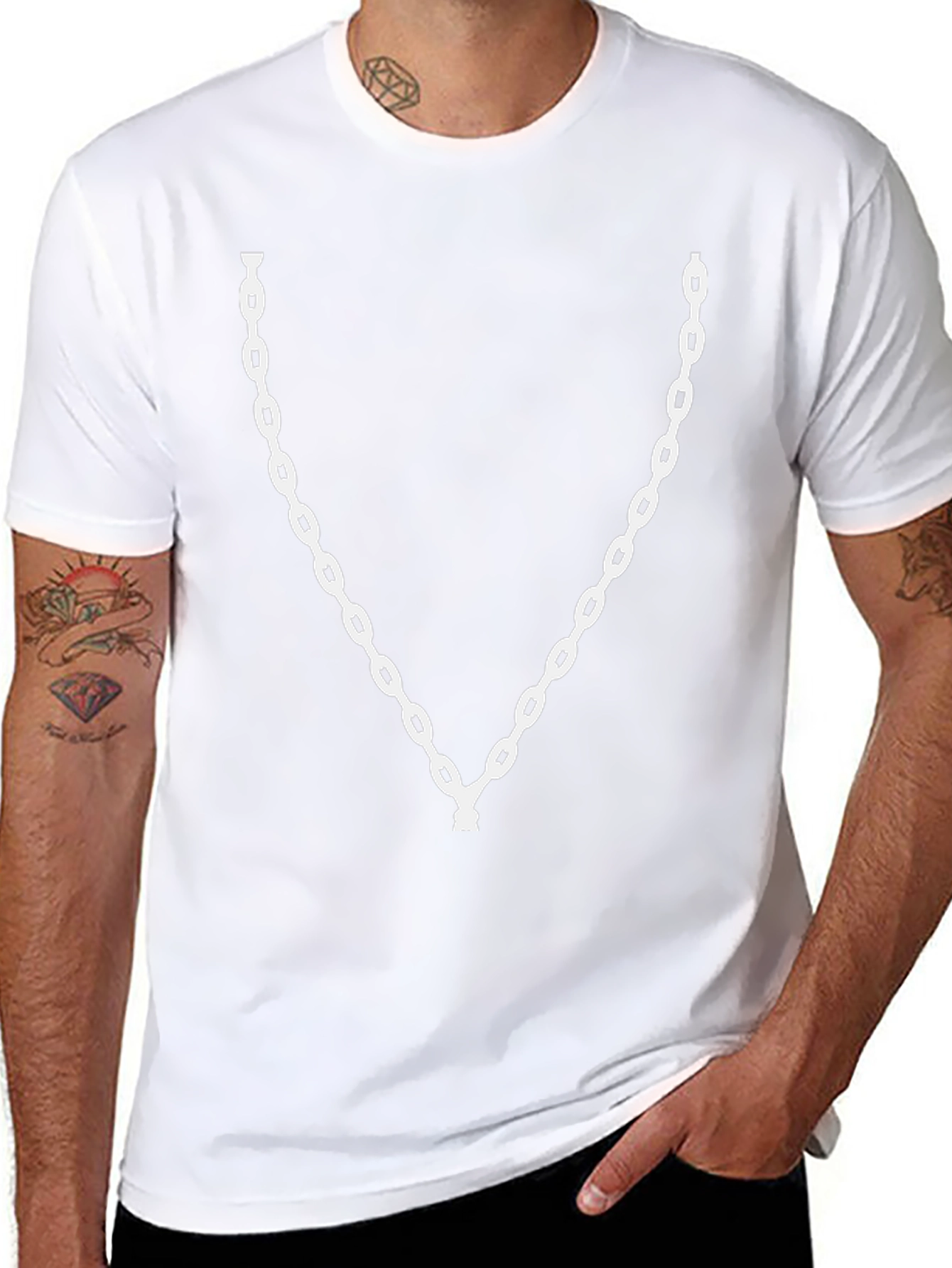 Chain Graphic Tee - Mens Black T-Shirt