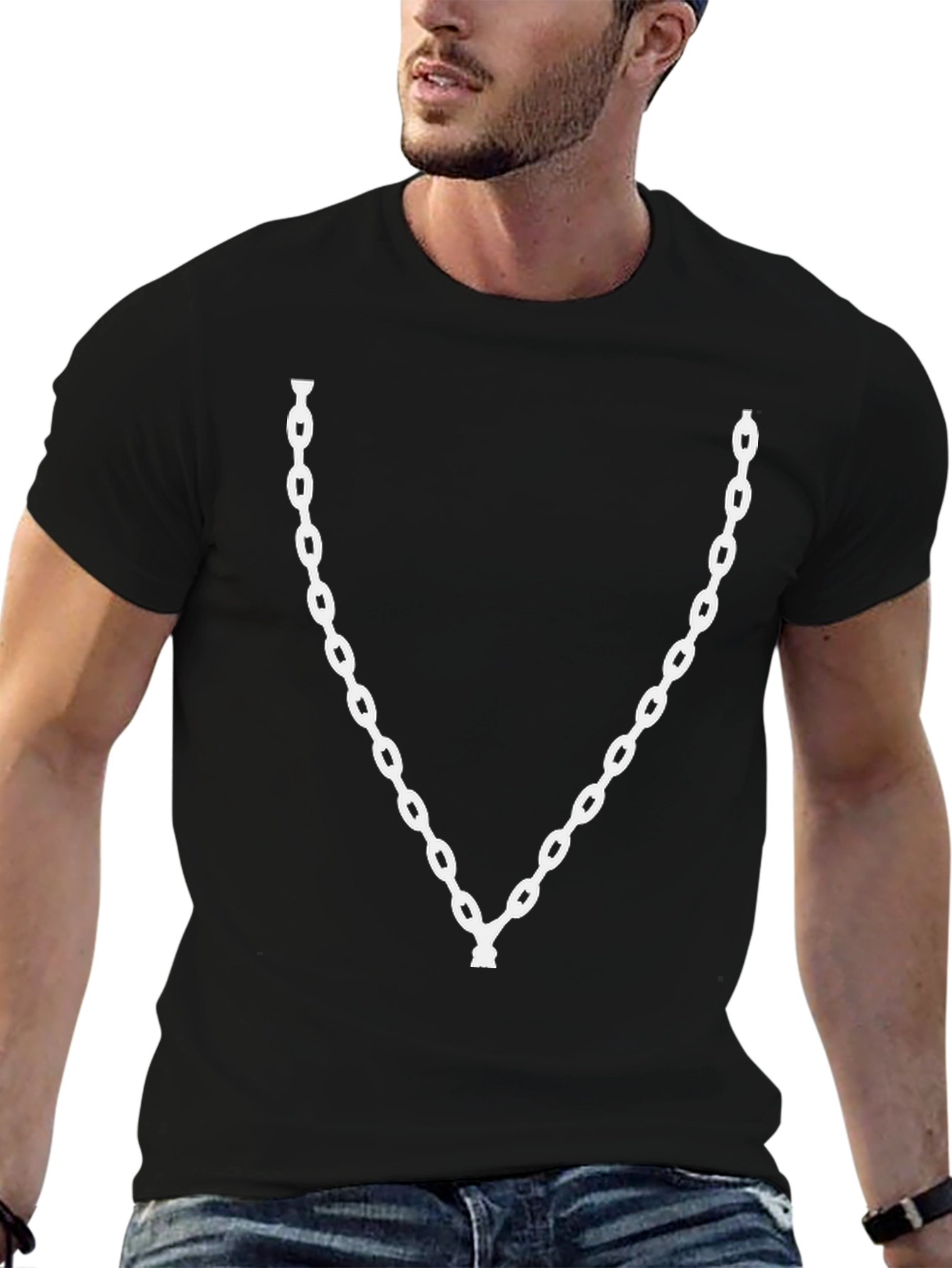 Chain Graphic Tee - Mens Black T-Shirt