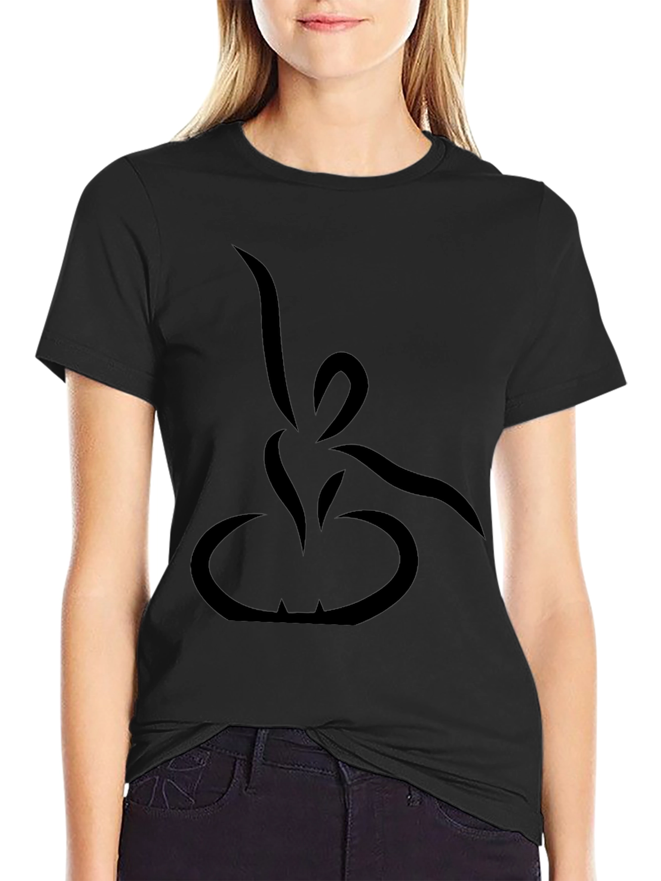 Modern Minimalist Black Graphic Tee