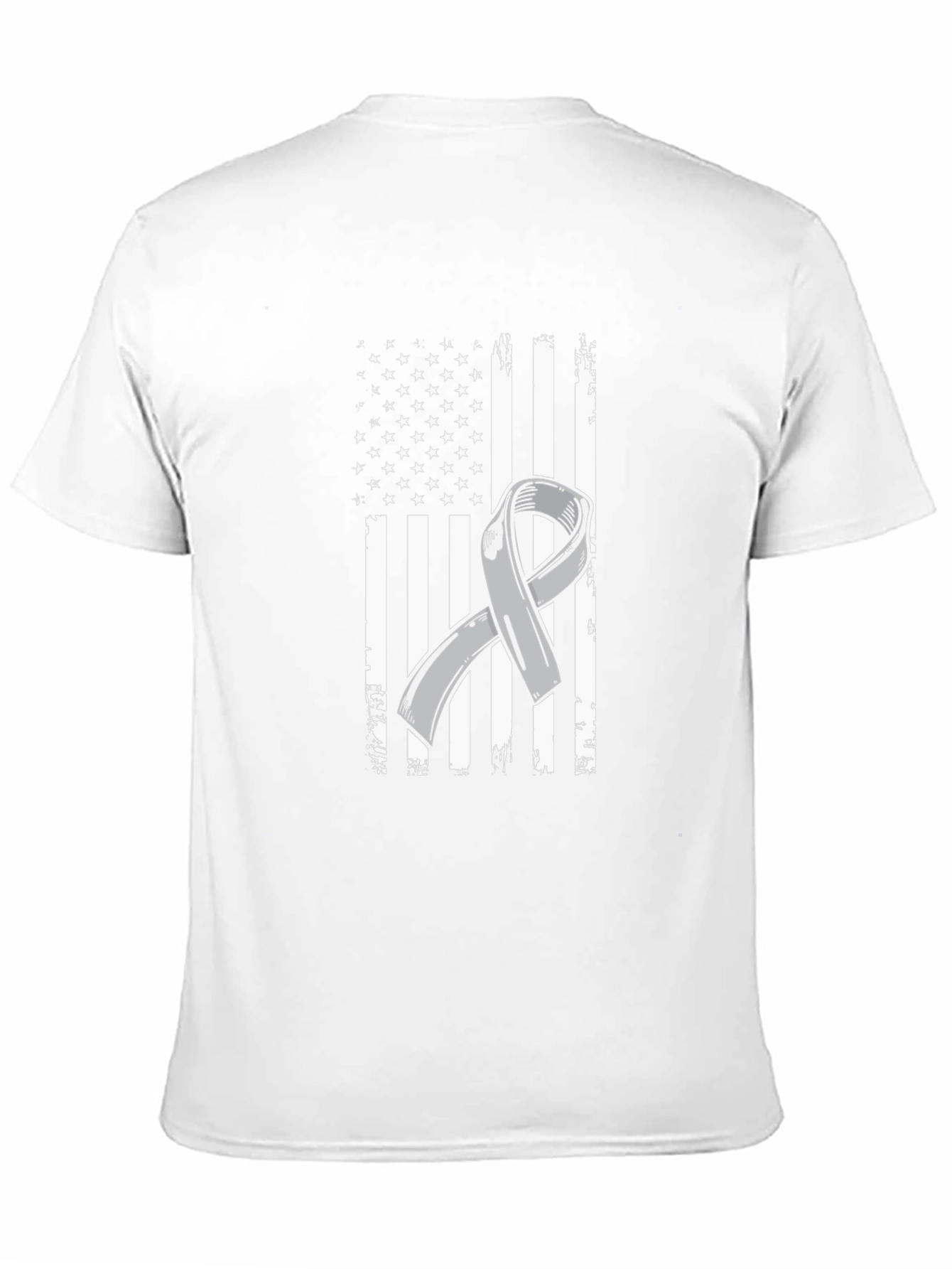 Awareness Ribbon American Flag Graphic T-Shirt