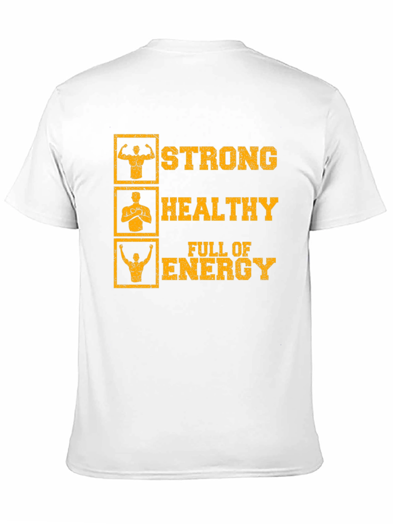 Strong Healthy Energy T-Shirt: Gym Workout Motivation