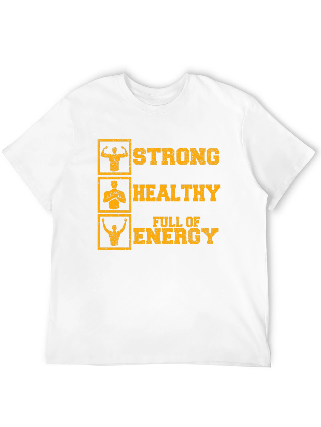 Strong Healthy Energy T-Shirt: Gym Workout Motivation