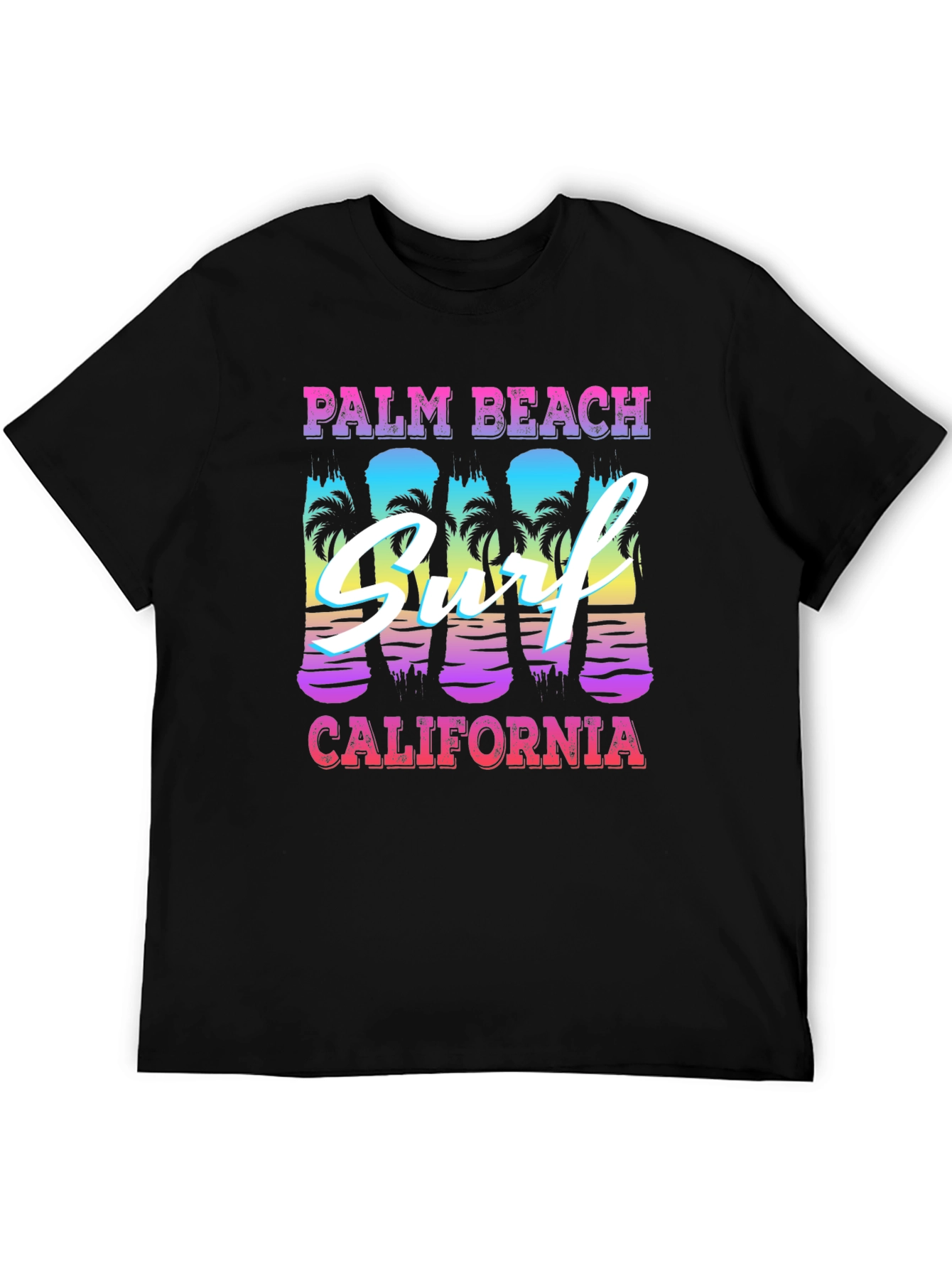 Palm Beach California Surf Graphic T-Shirt