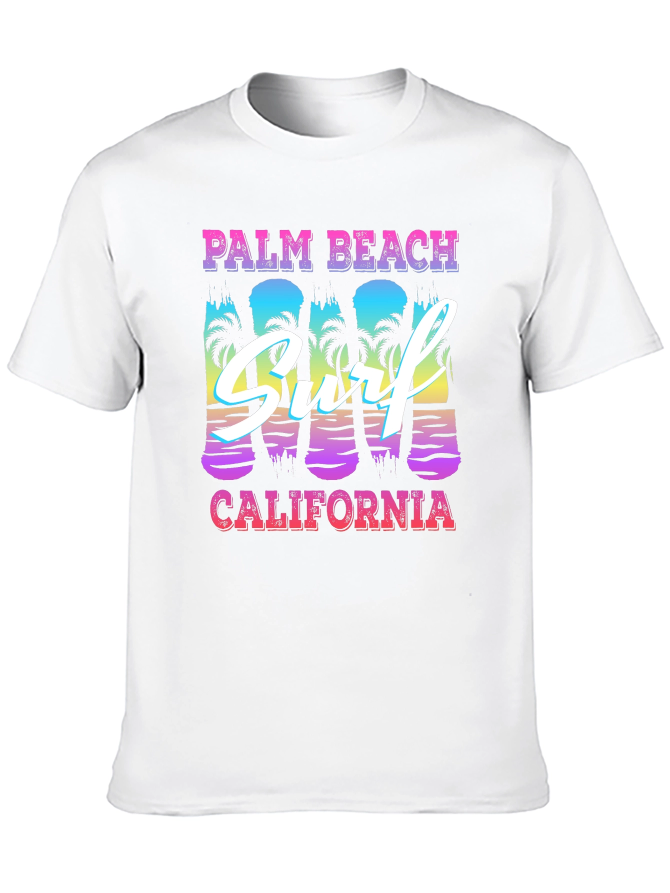 Palm Beach California Surf Graphic T-Shirt