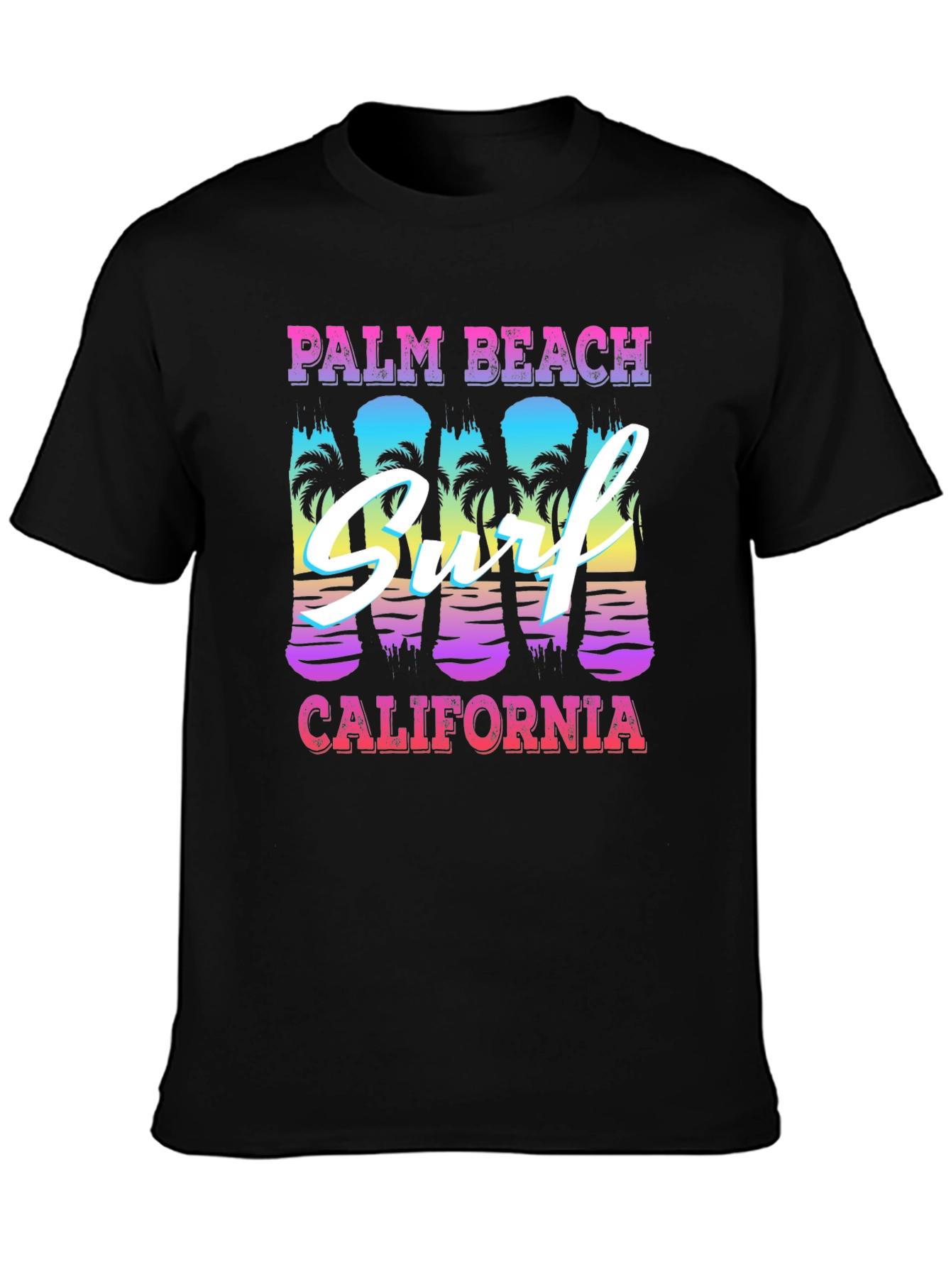 Palm Beach California Surf Graphic T-Shirt