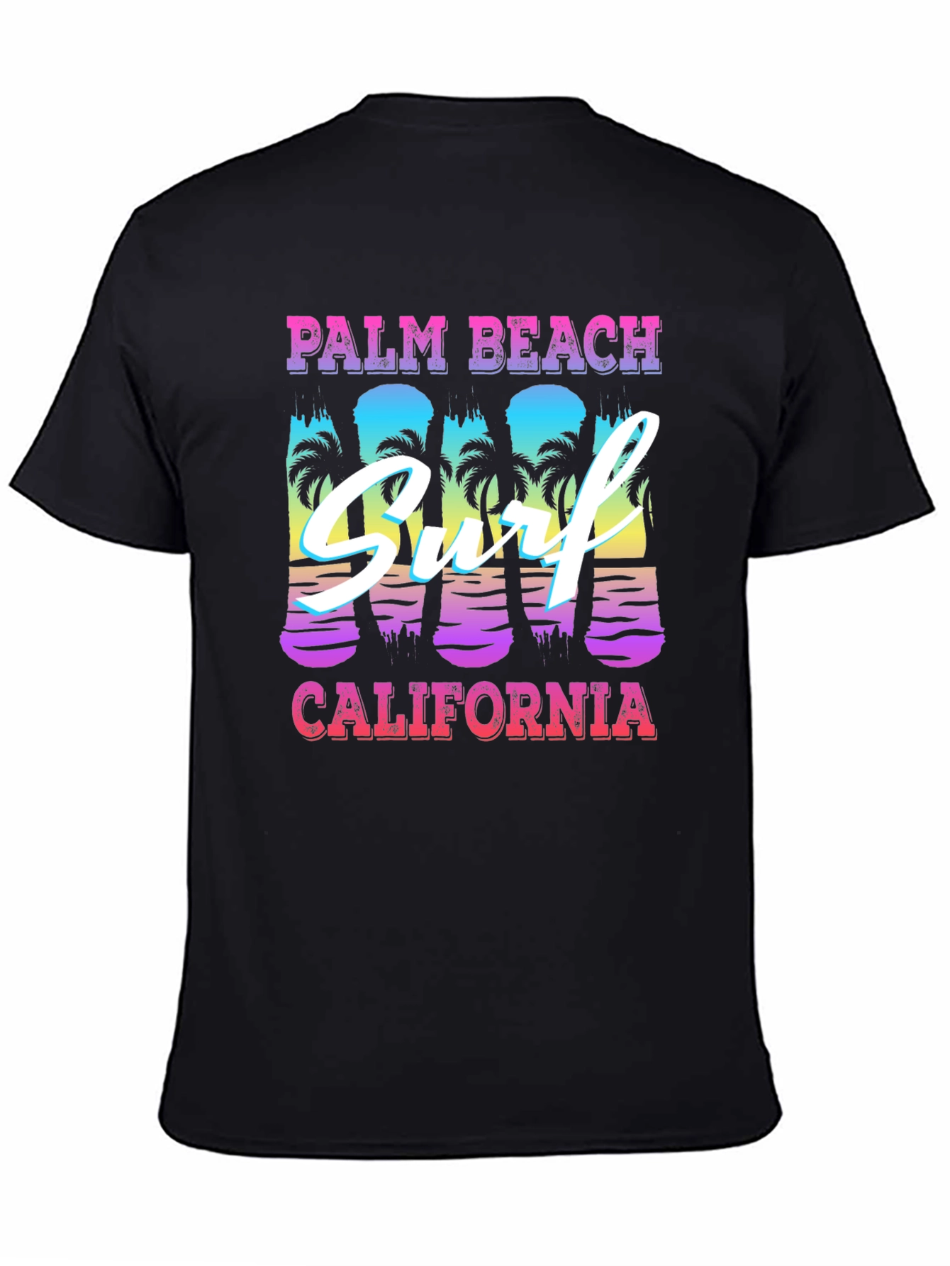 Palm Beach California Surf Graphic T-Shirt