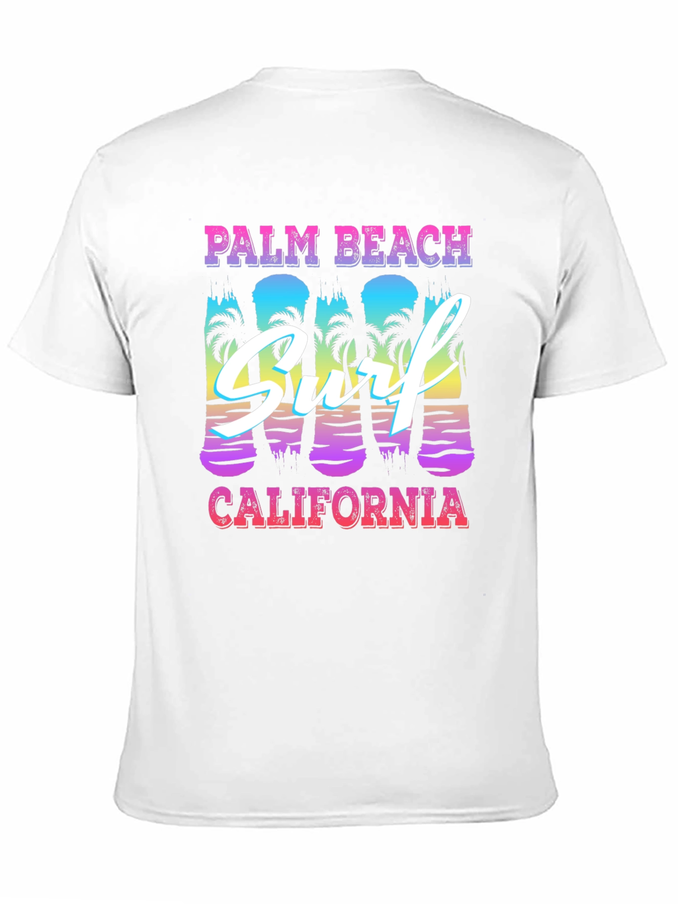 Palm Beach California Surf Graphic T-Shirt
