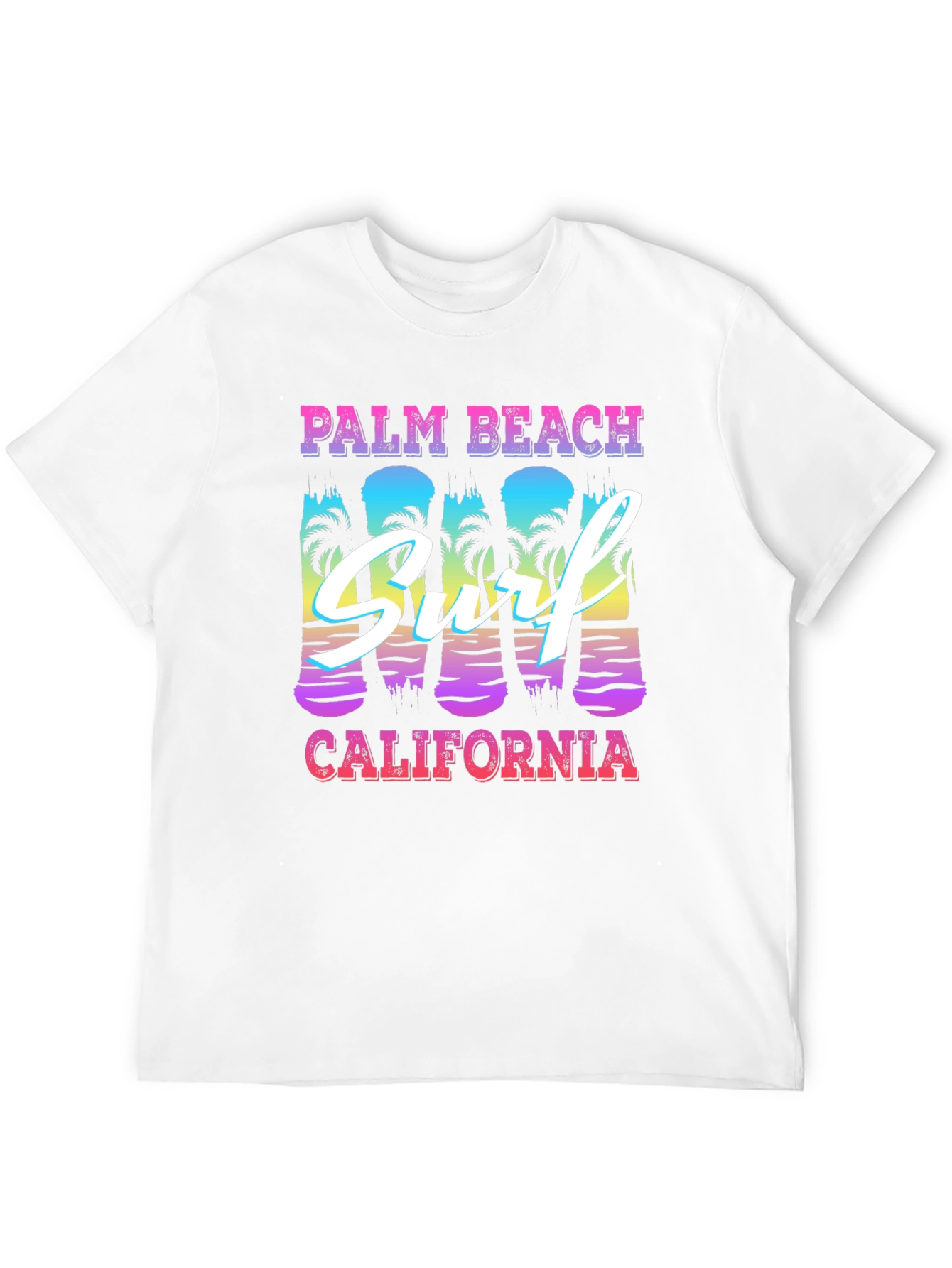 Palm Beach California Surf Graphic T-Shirt