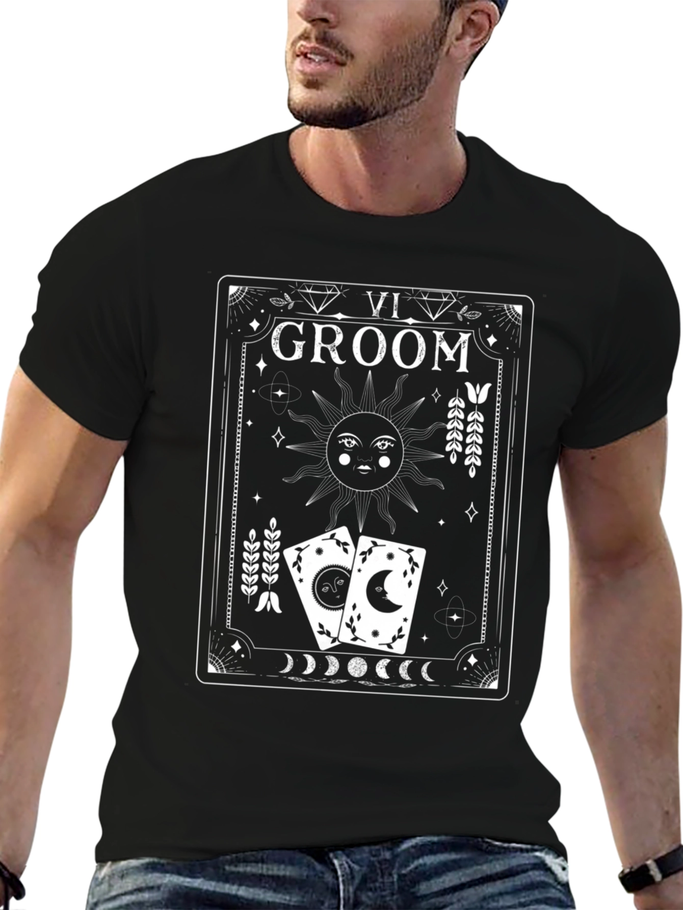 Groom Tarot Card Graphic Tee - Stylish Unisex Shirt