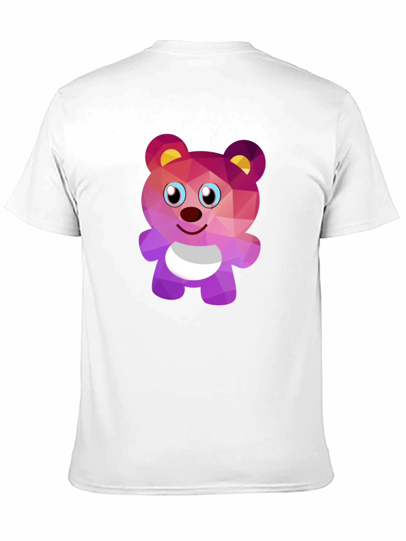 Geometric Bear Graphic Tee - Stylish Black T-Shirt