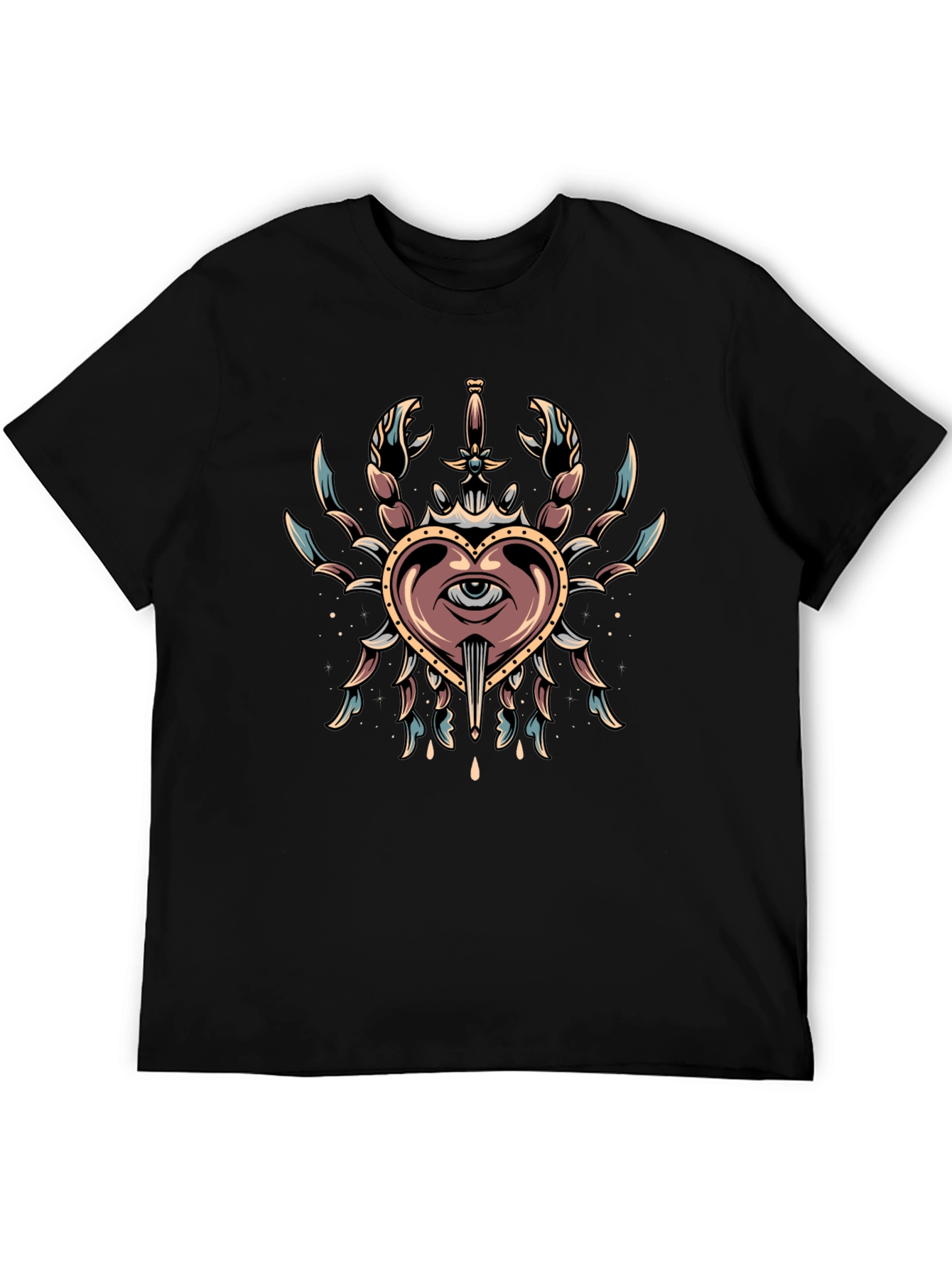 Heart Eye Crab Tattoo T-Shirt