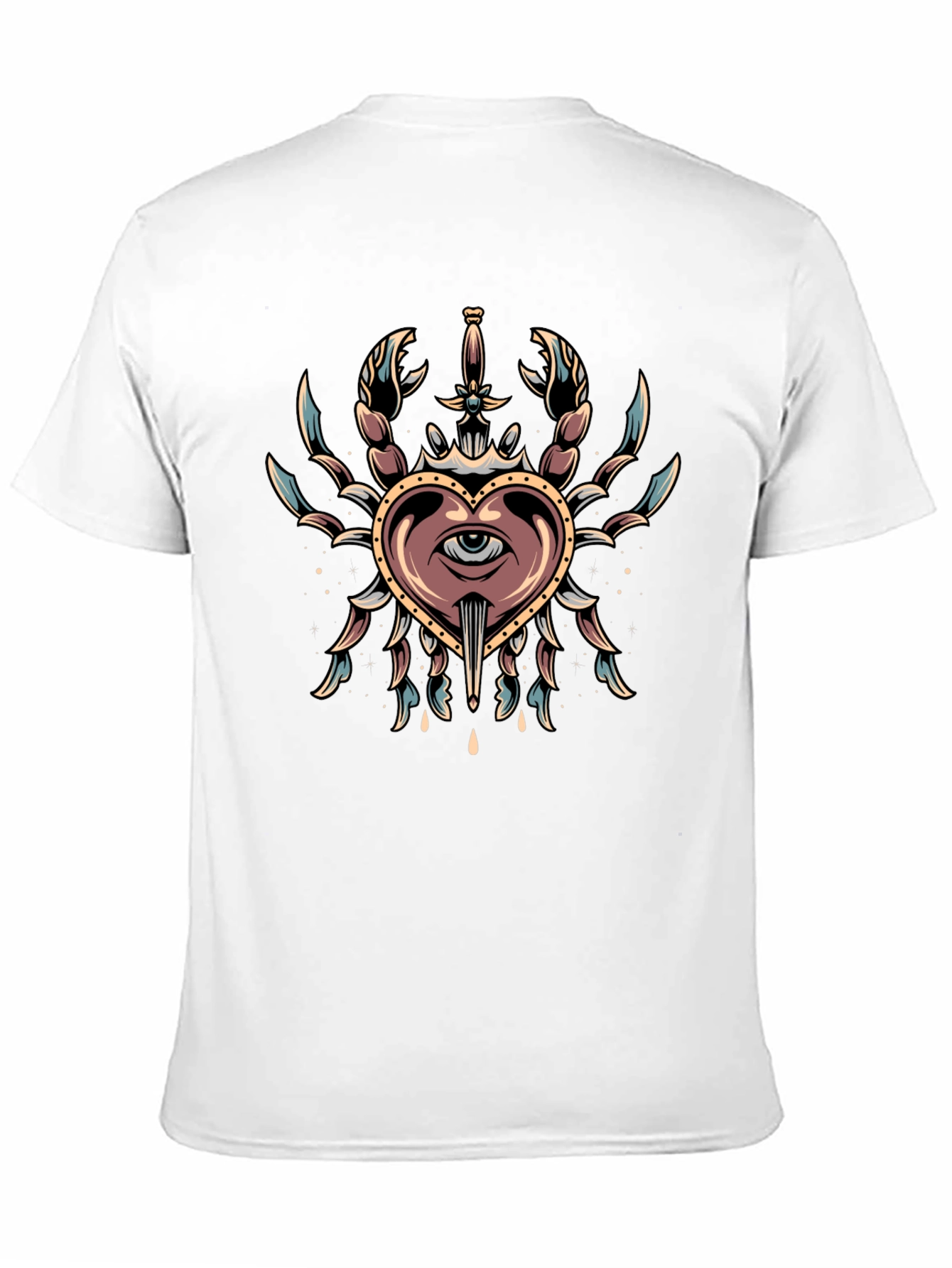 Heart Eye Crab Tattoo T-Shirt