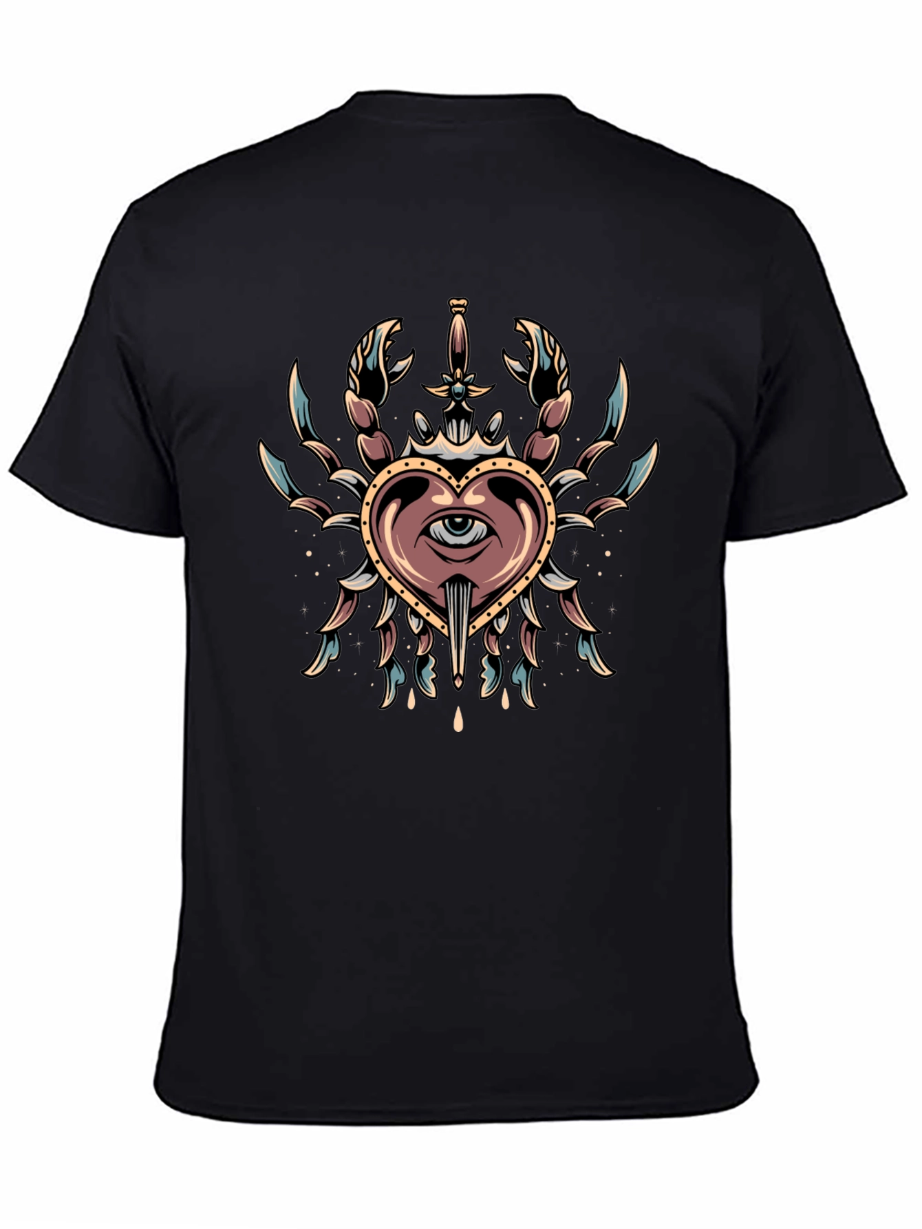 Heart Eye Crab Tattoo T-Shirt
