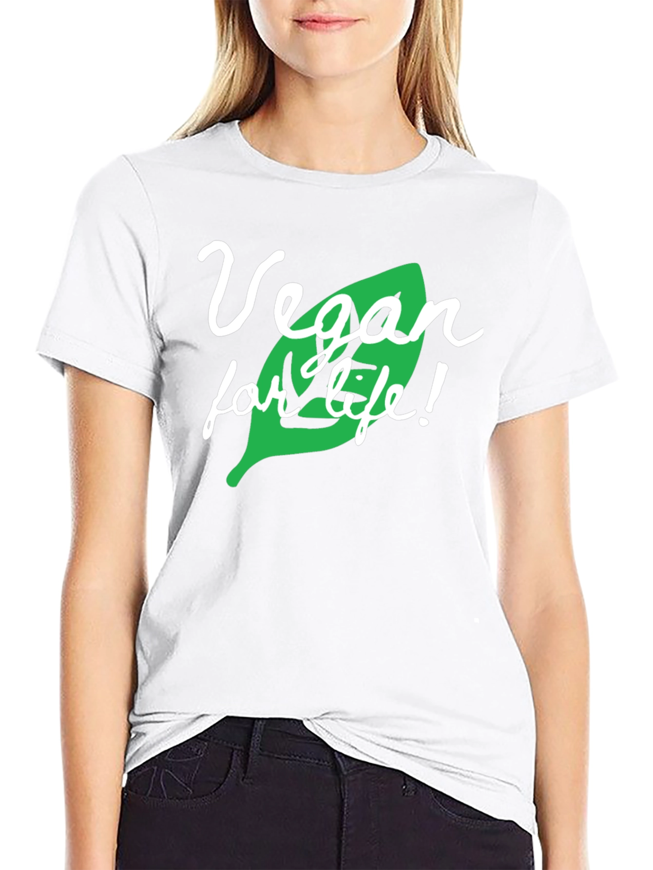 Vegan for Life Graphic T-Shirt - Black