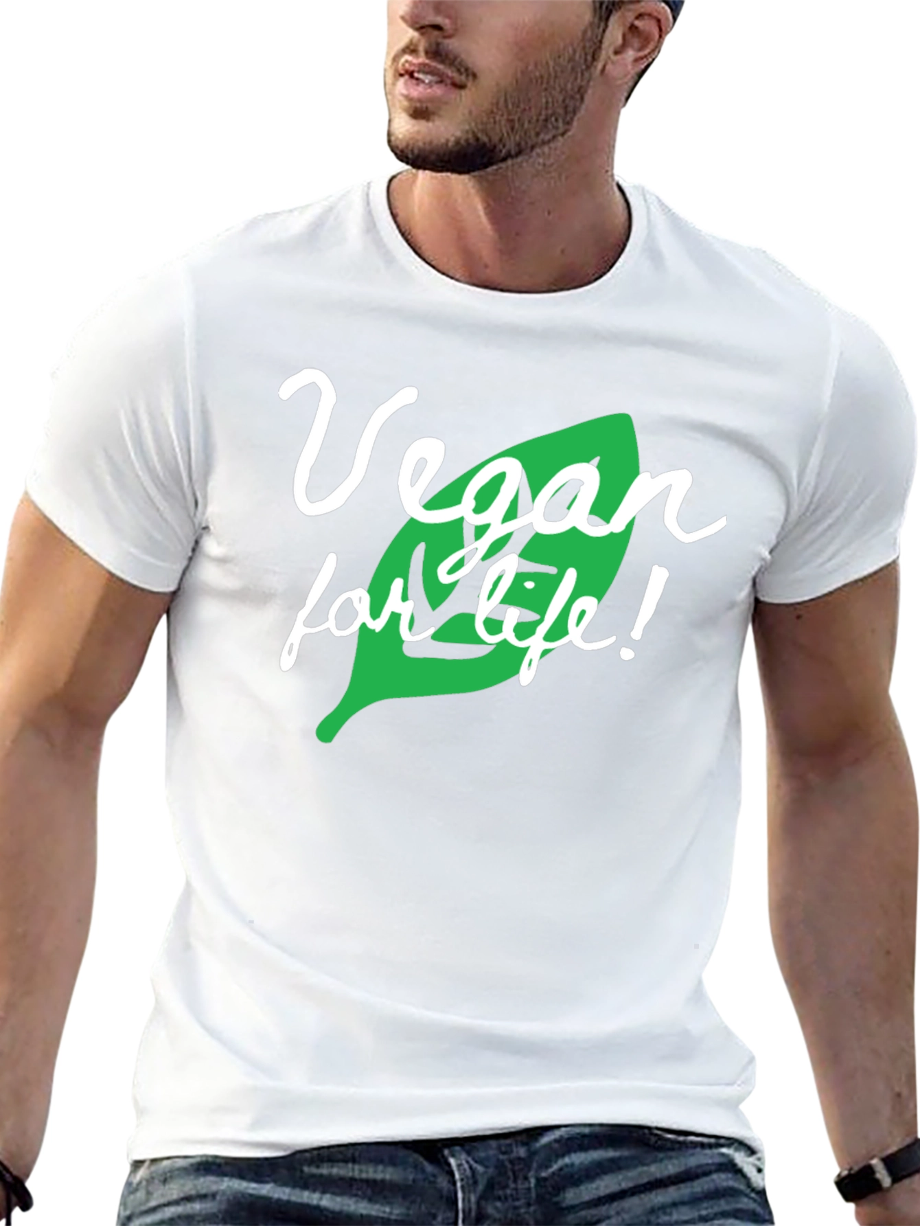 Vegan for Life Graphic T-Shirt - Black