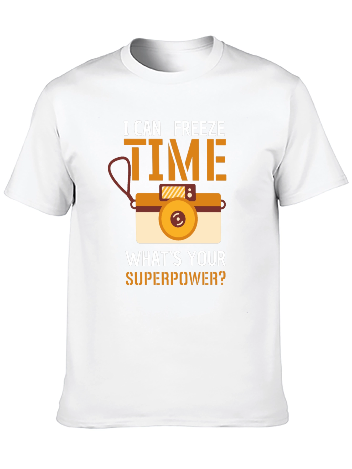 I Can Freeze Time T-Shirt Camera Graphic Novelty Gift