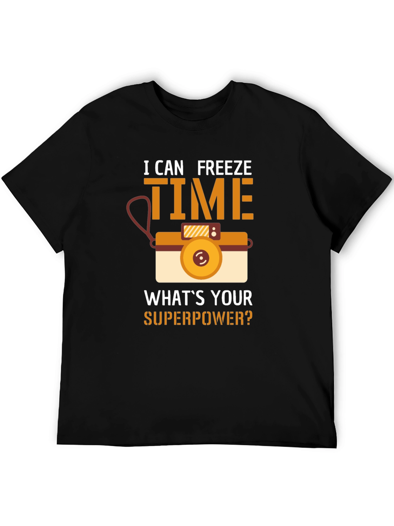 I Can Freeze Time T-Shirt Camera Graphic Novelty Gift
