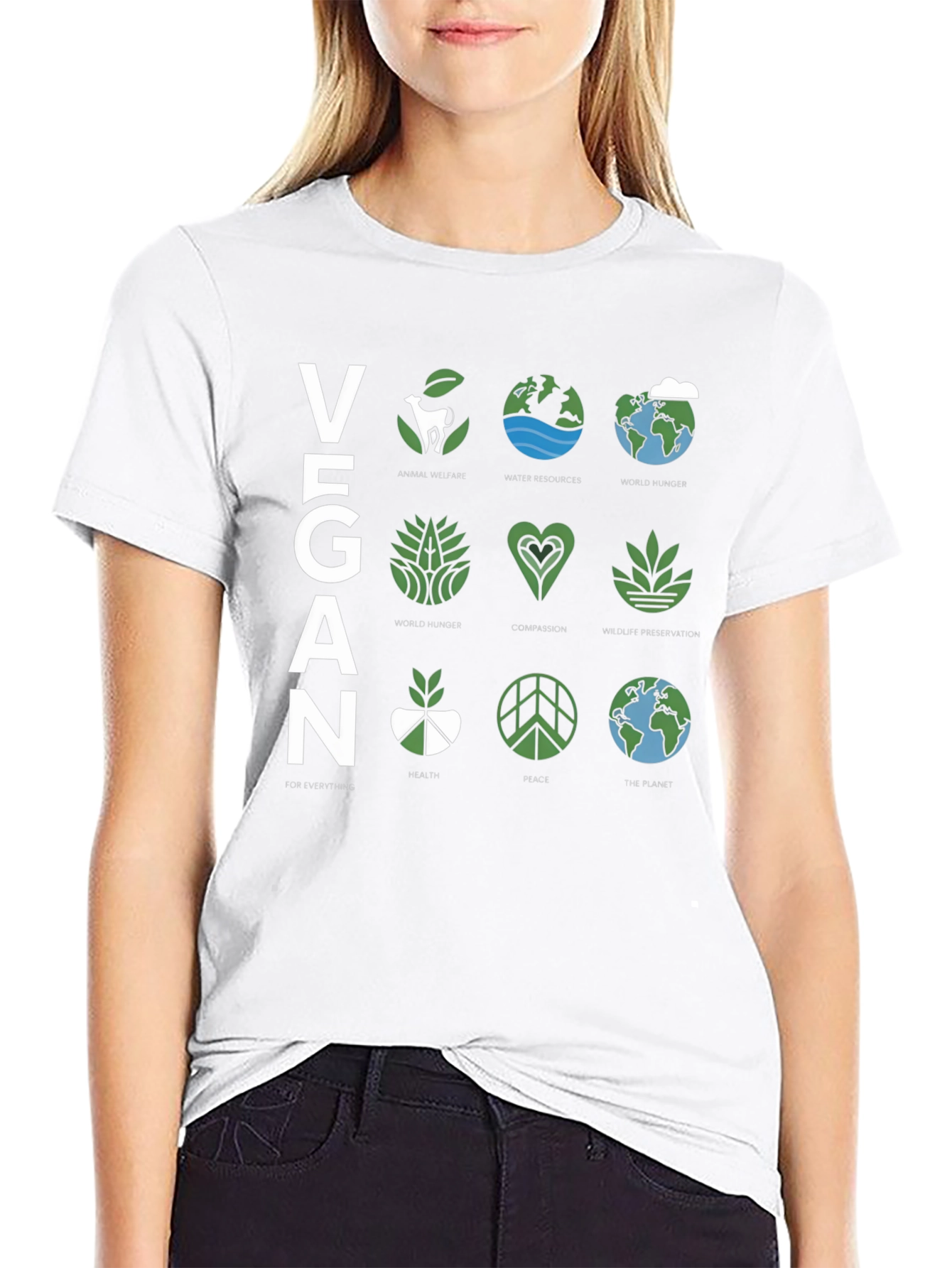 Vegan T-Shirt with Environmental Graphics