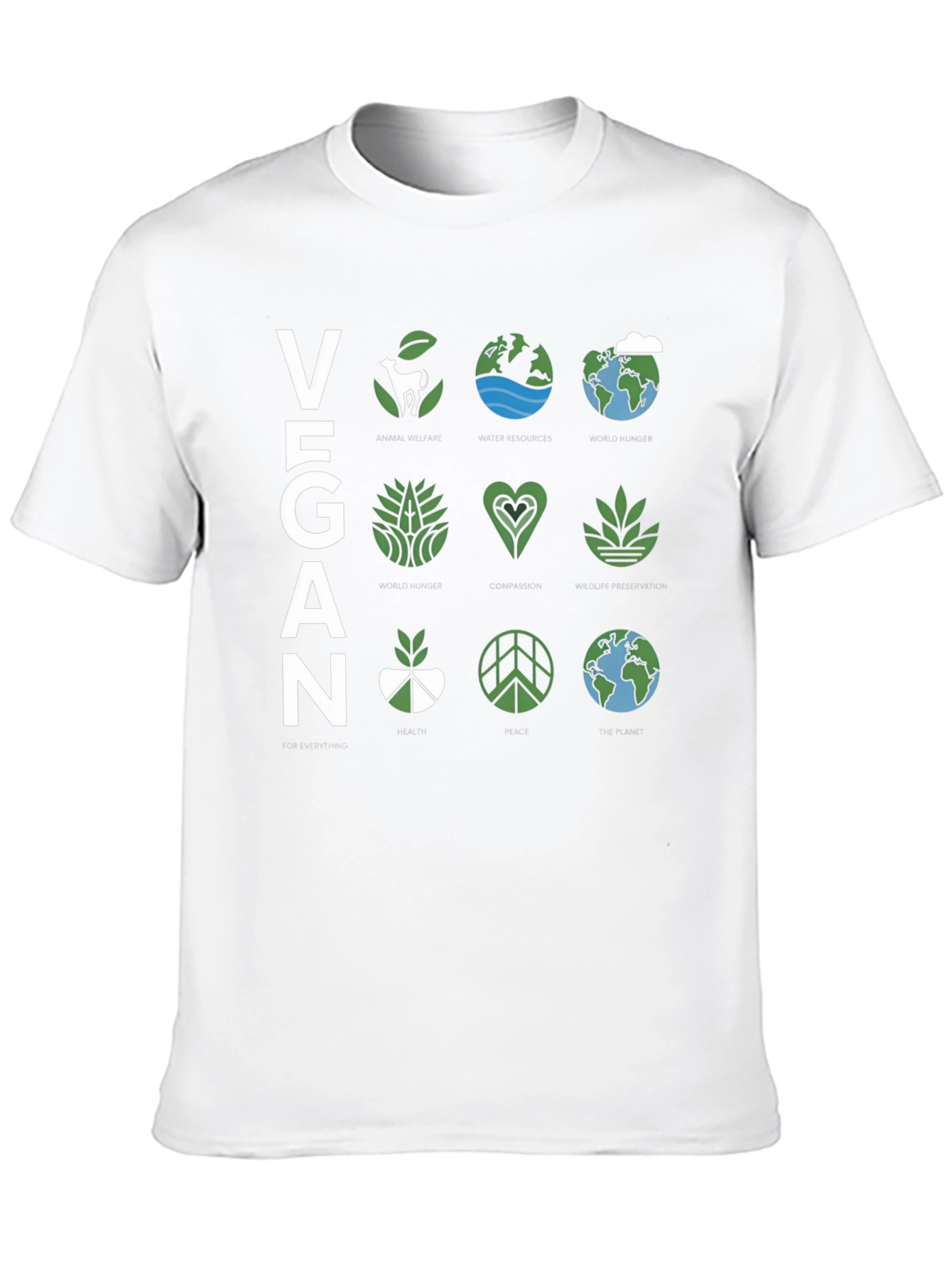 Vegan T-Shirt with Environmental Graphics