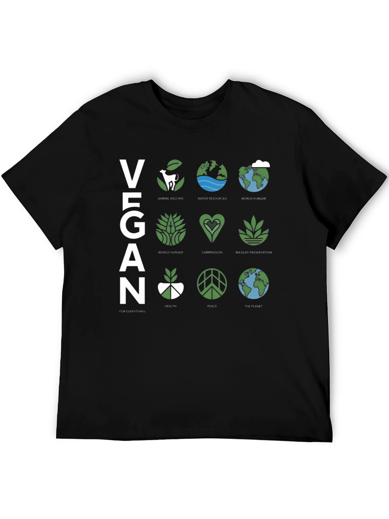 Vegan T-Shirt with Environmental Graphics