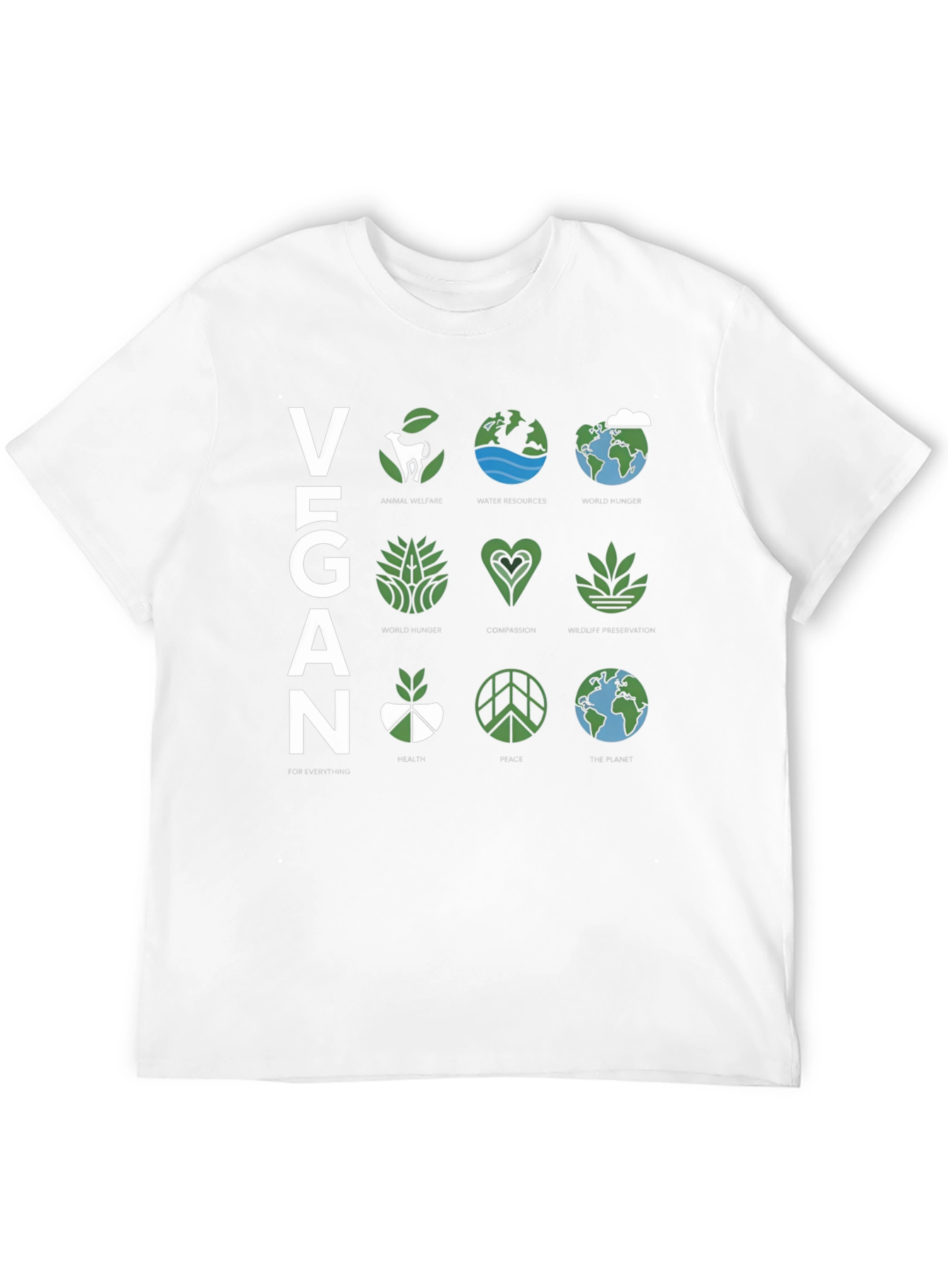 Vegan T-Shirt with Environmental Graphics