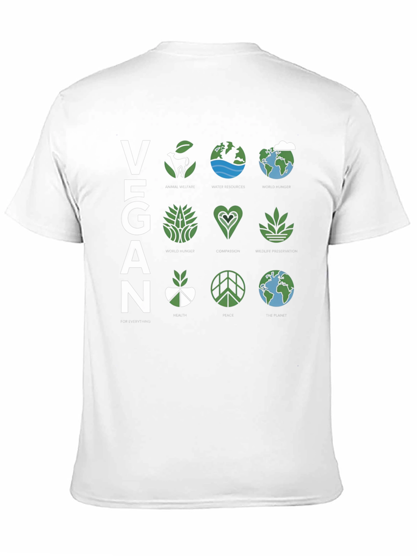 Vegan T-Shirt with Environmental Graphics