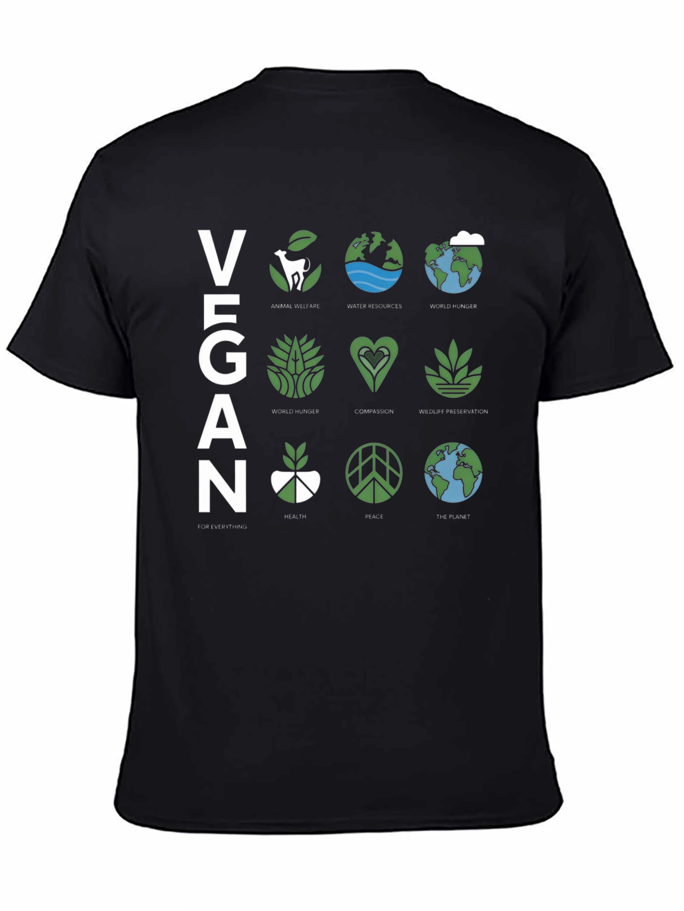 Vegan T-Shirt with Environmental Graphics