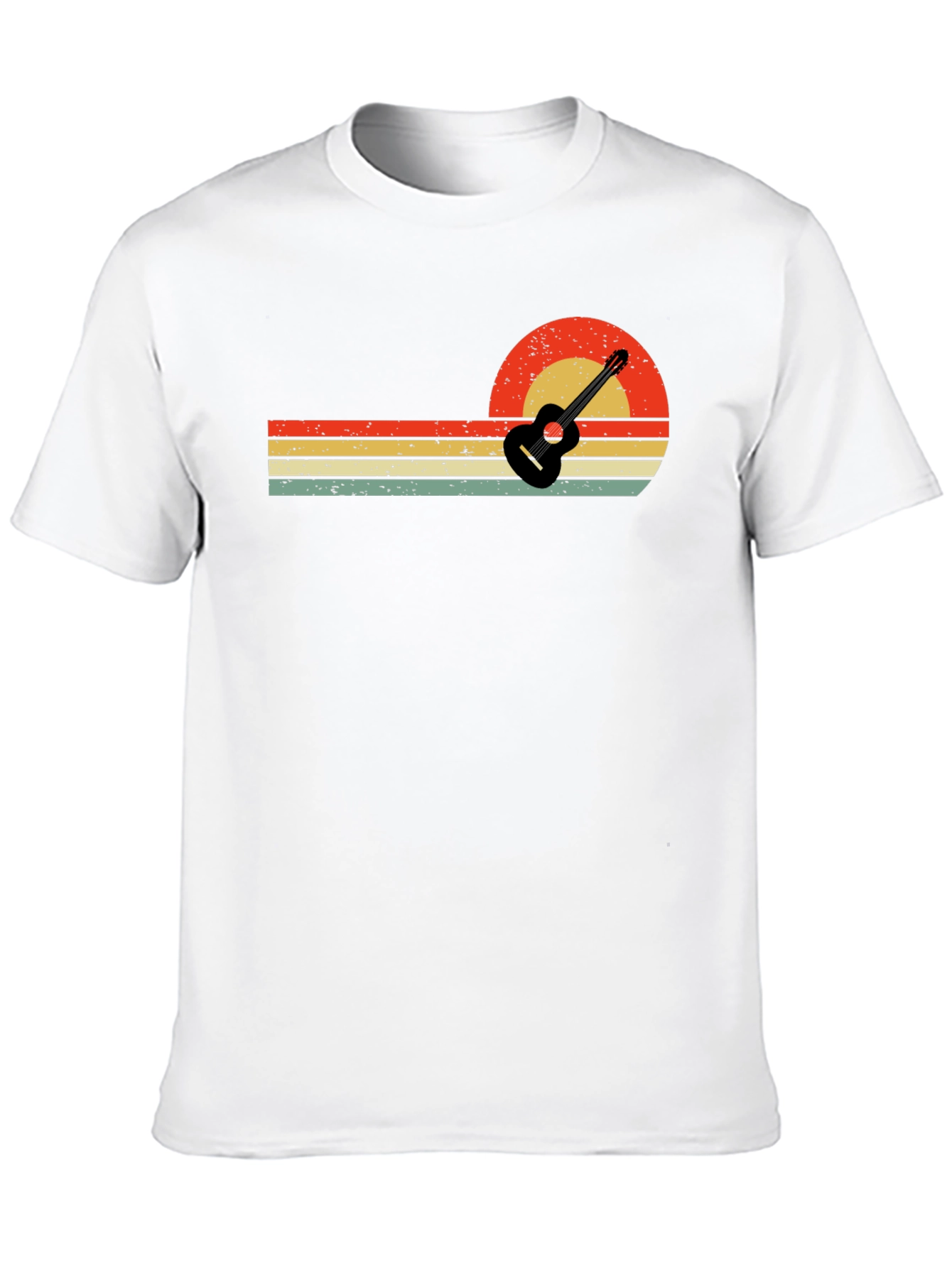 Retro Sunset Guitar T-Shirt