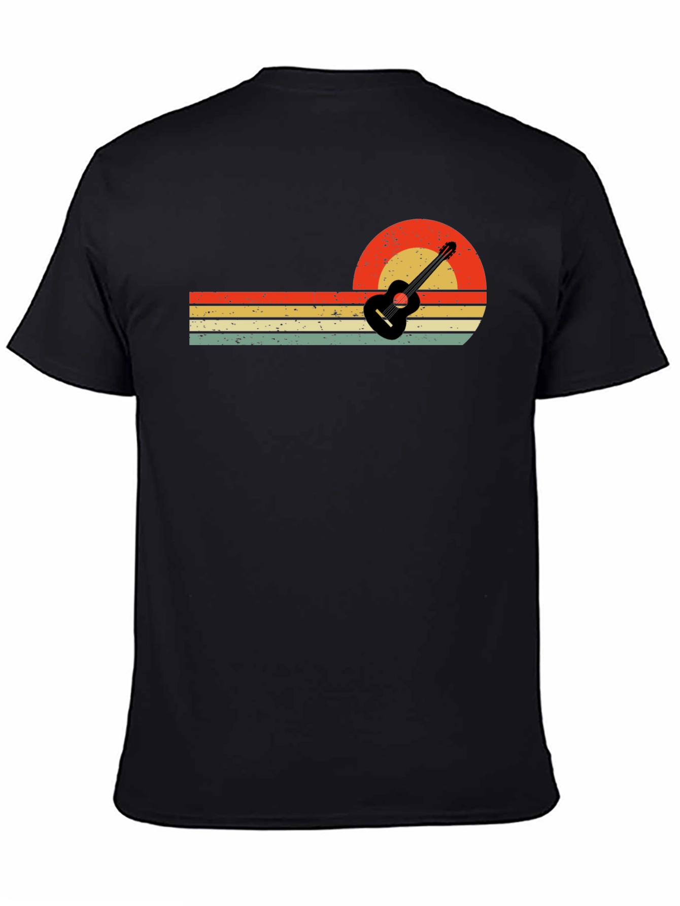Retro Sunset Guitar T-Shirt