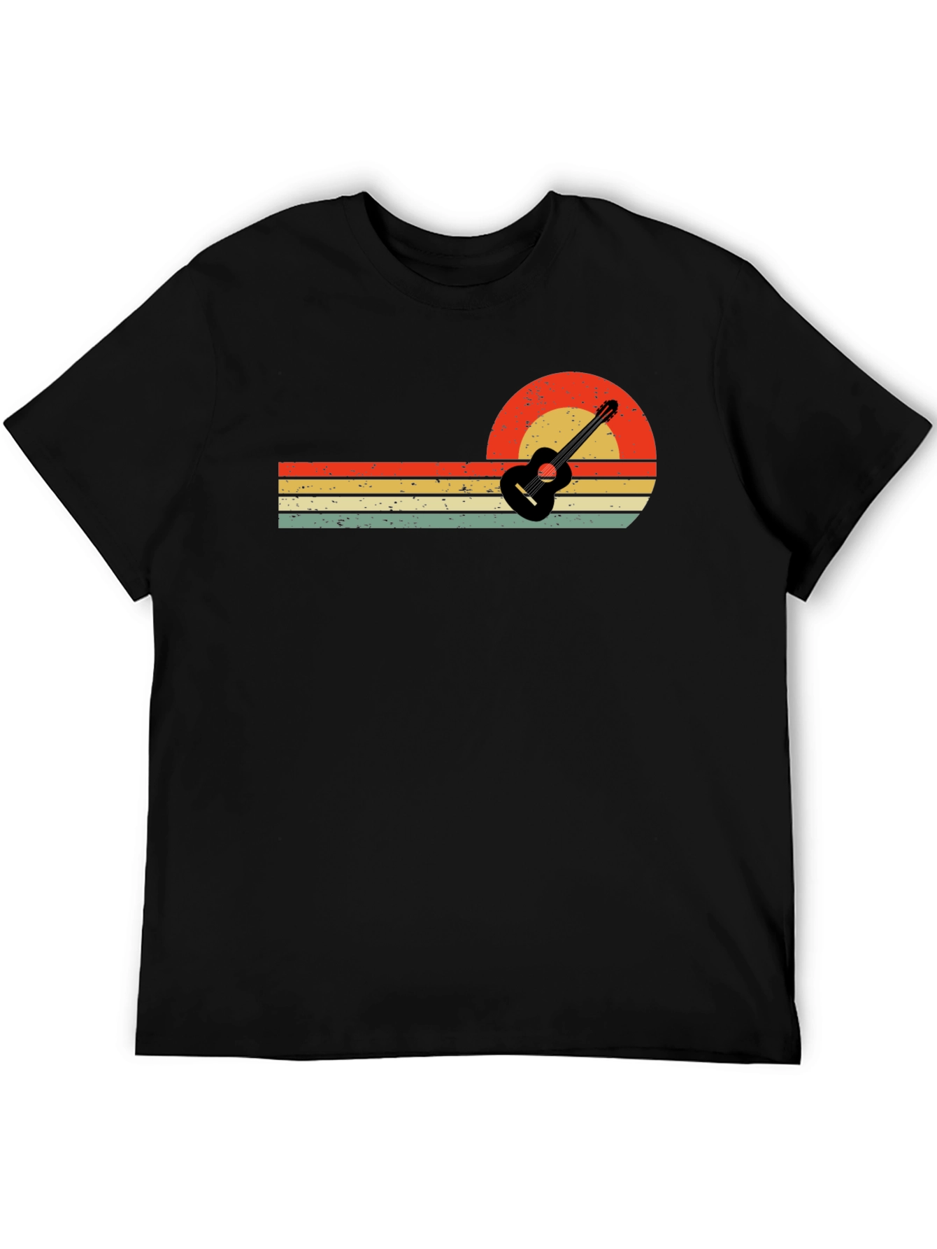 Retro Sunset Guitar T-Shirt
