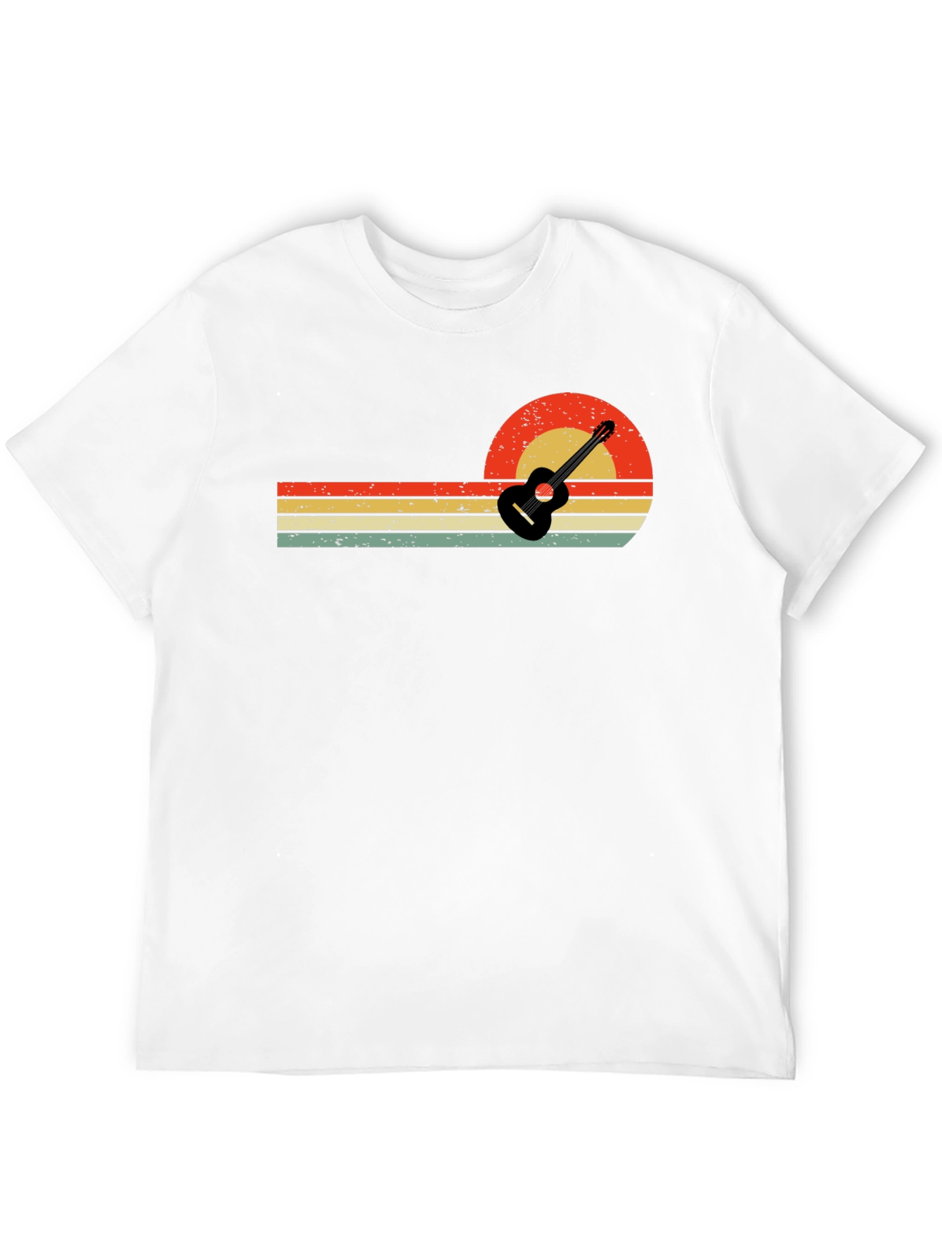 Retro Sunset Guitar T-Shirt