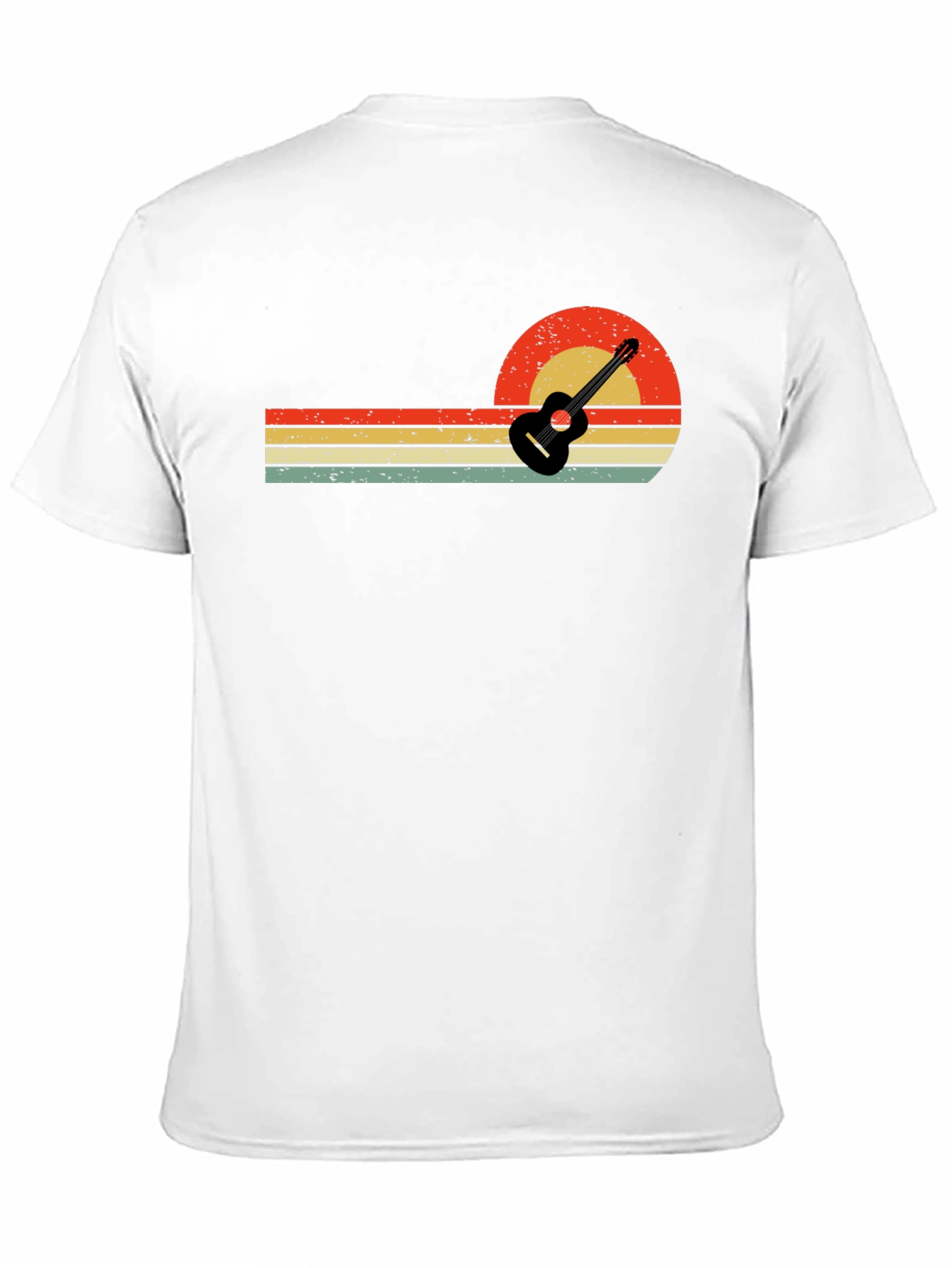 Retro Sunset Guitar T-Shirt