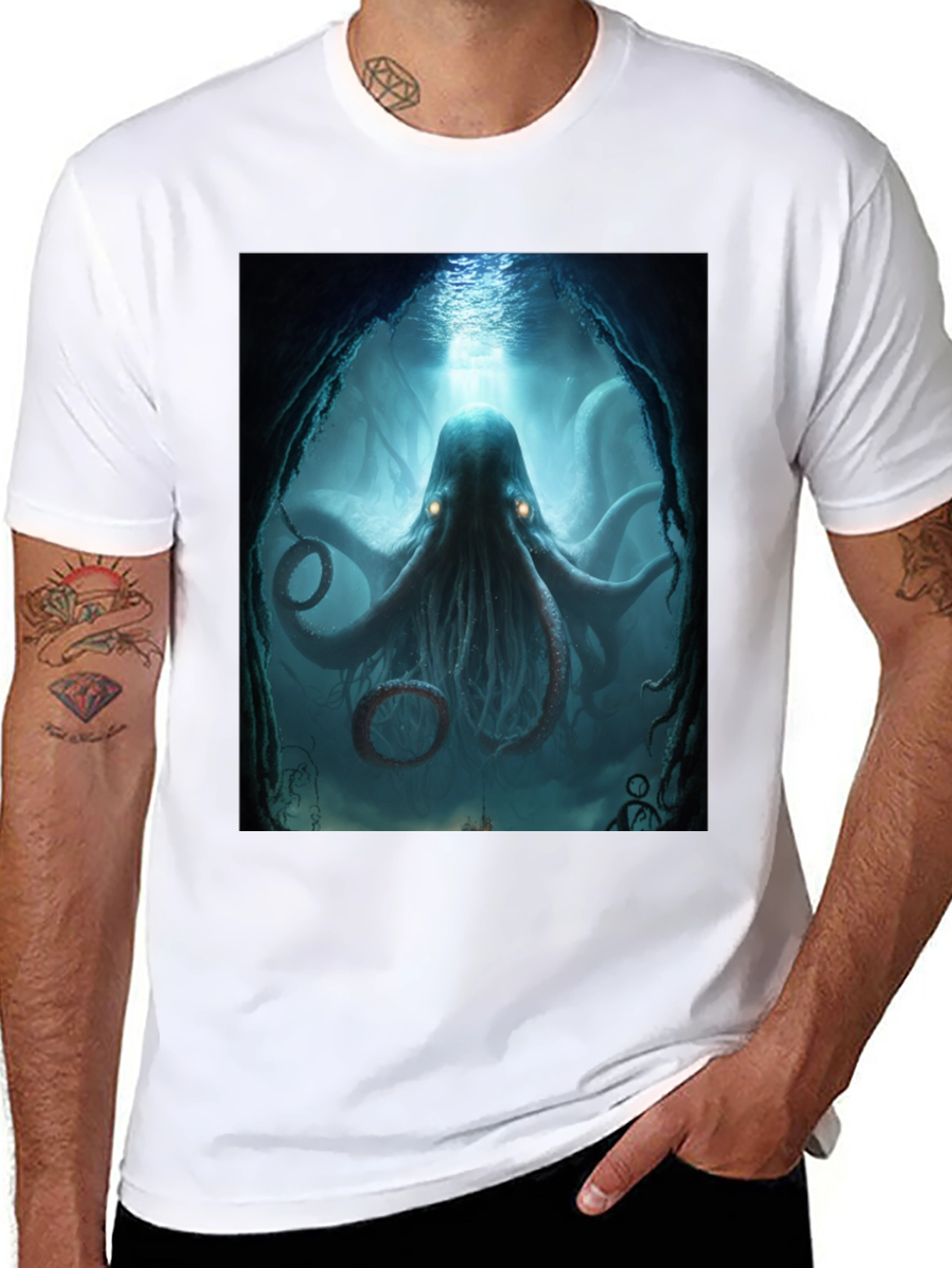 Underwater Octopus Graphic Tee